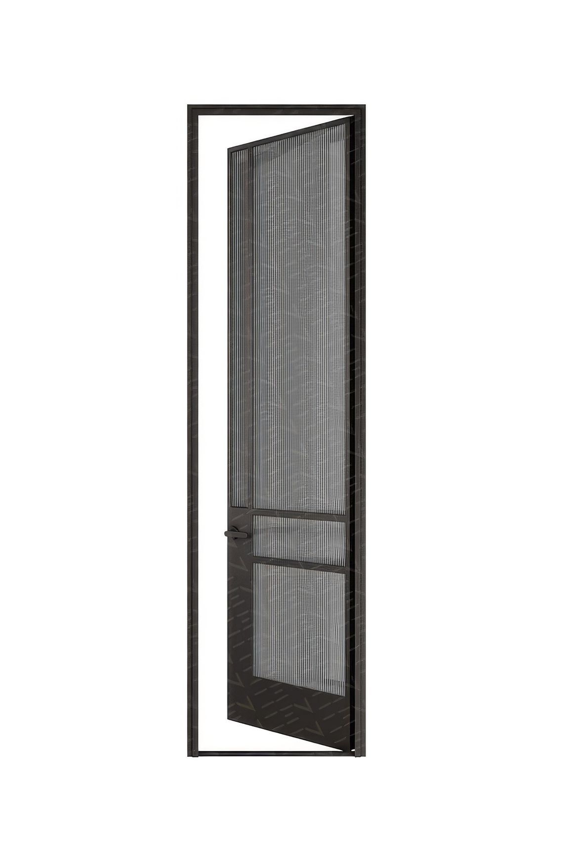 Steel Frame Glass Hinge Door External - Galvanised W40