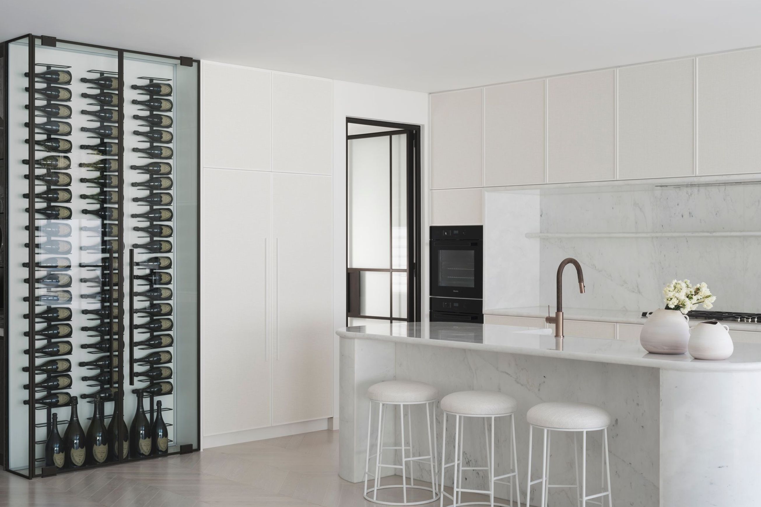 Steel Frame Glass Hinge Doors - Galvanised W40