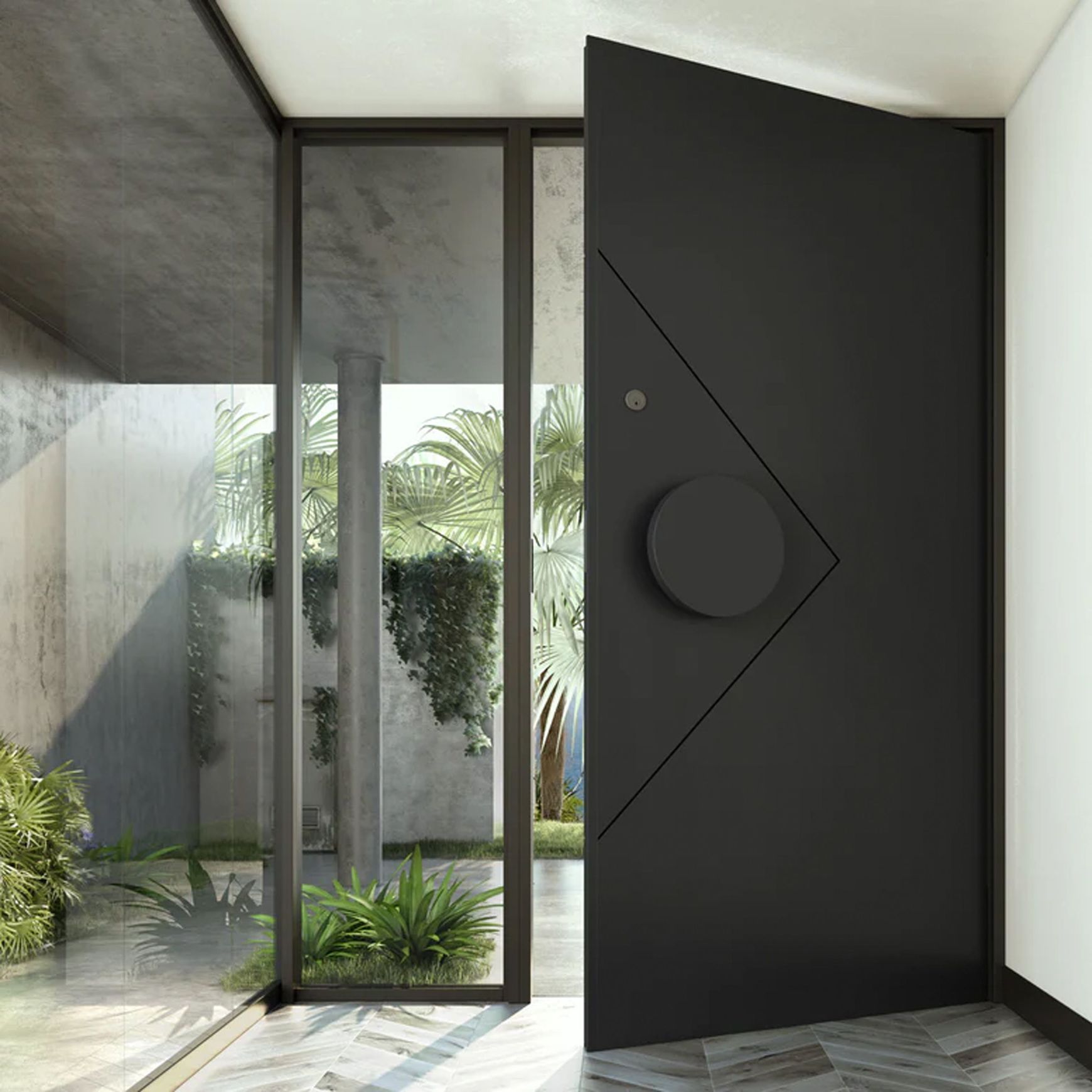 Iron Hinge Entry Doors - Galvanised FWA50