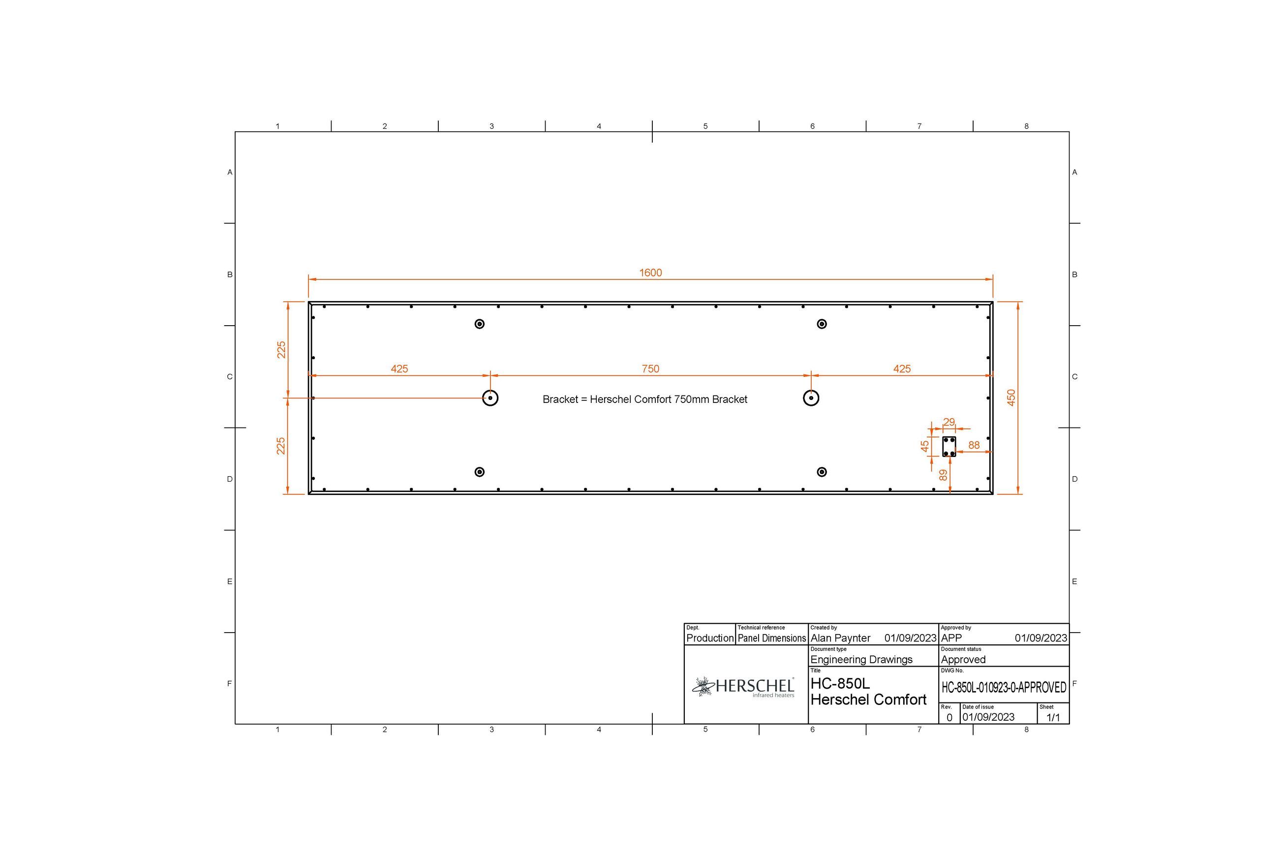 Comfort – White Infrared Heating Panel