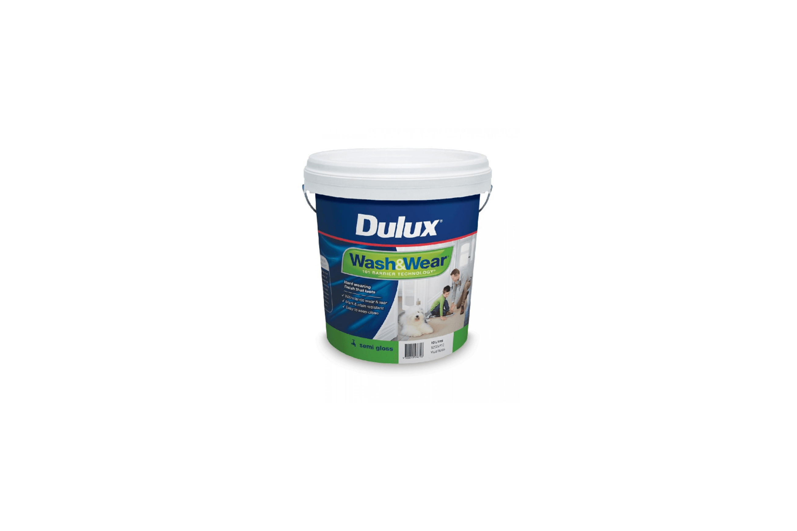 Dulux Wash&Wear Semi Gloss 10L by Dulux