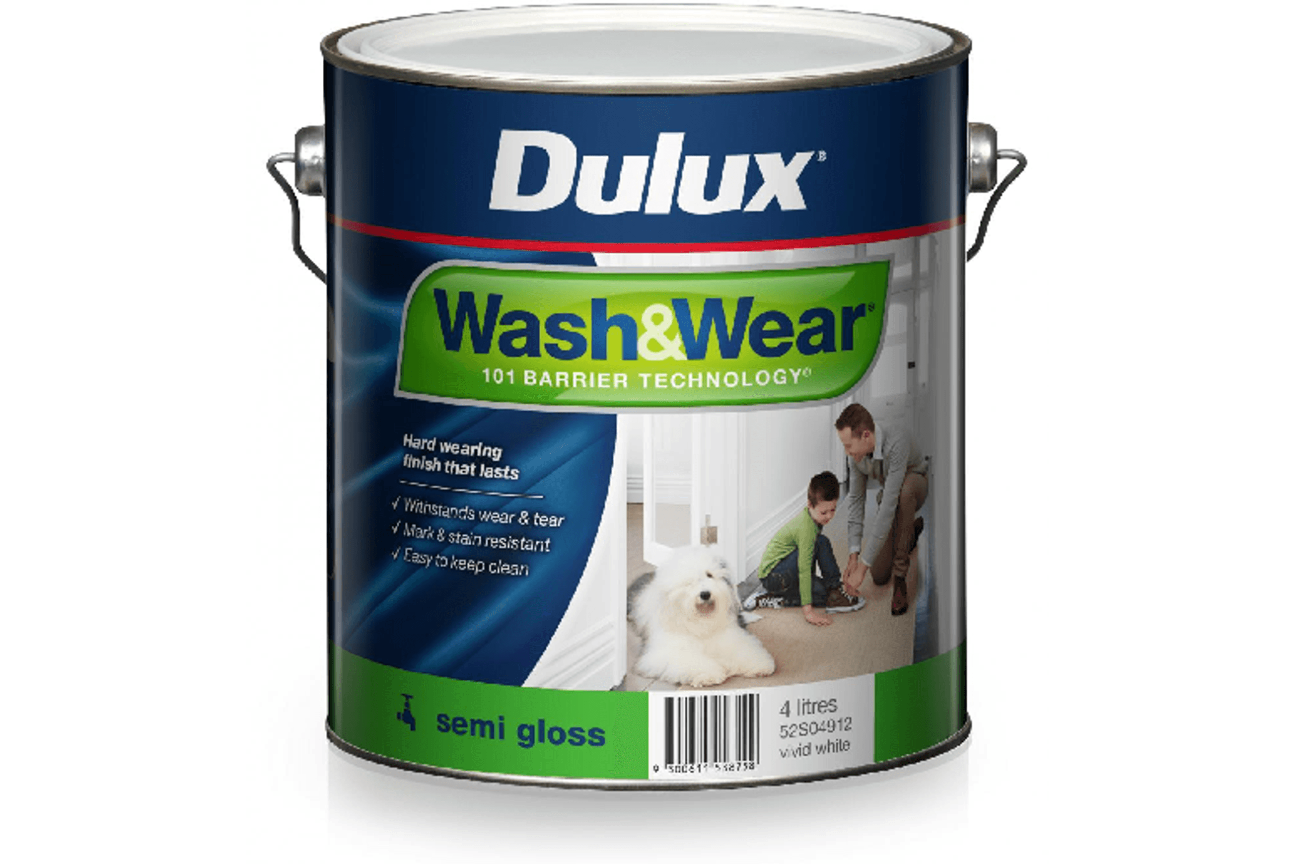 Wash&Wear Semi Gloss 4L by Dulux