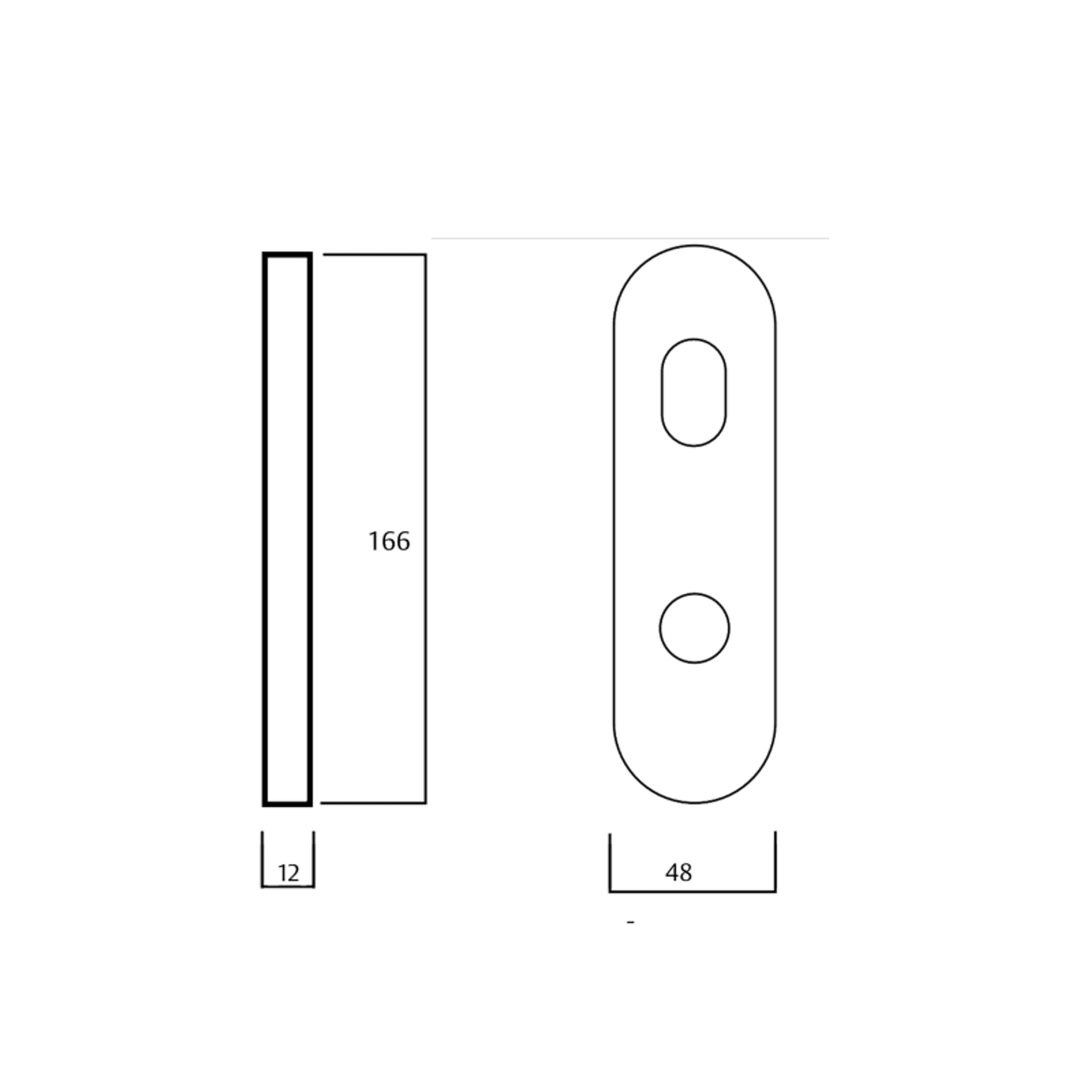 Lockwood 2800 Series Round End Plate dimensions