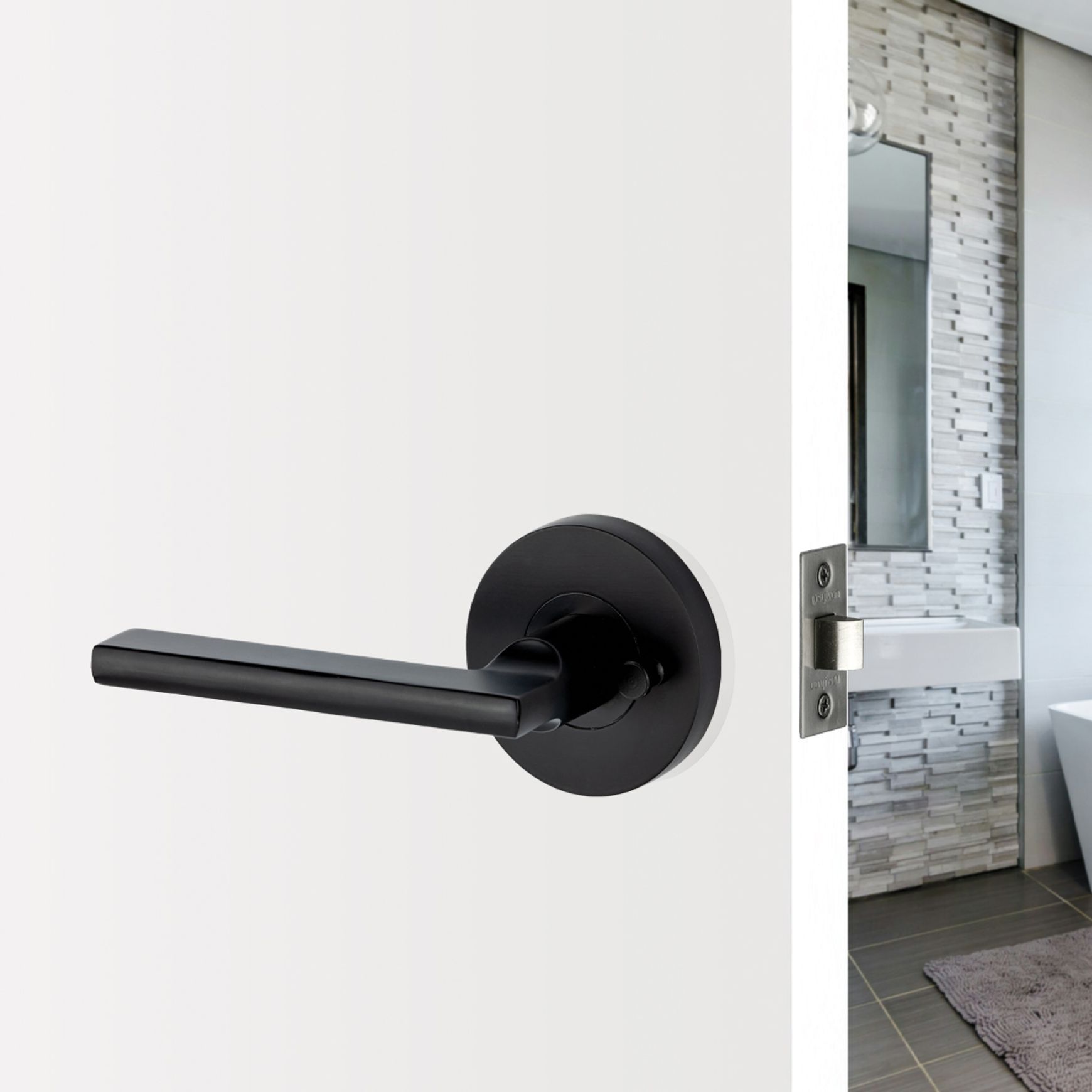 Picton Passage Lever Handle Black