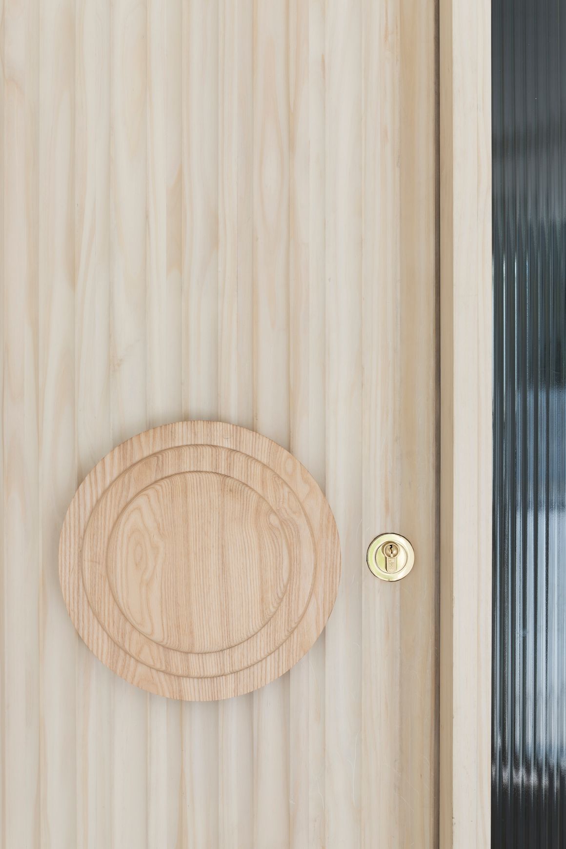 Deko Curved Rings  - Timber Door Handle - TDH013c