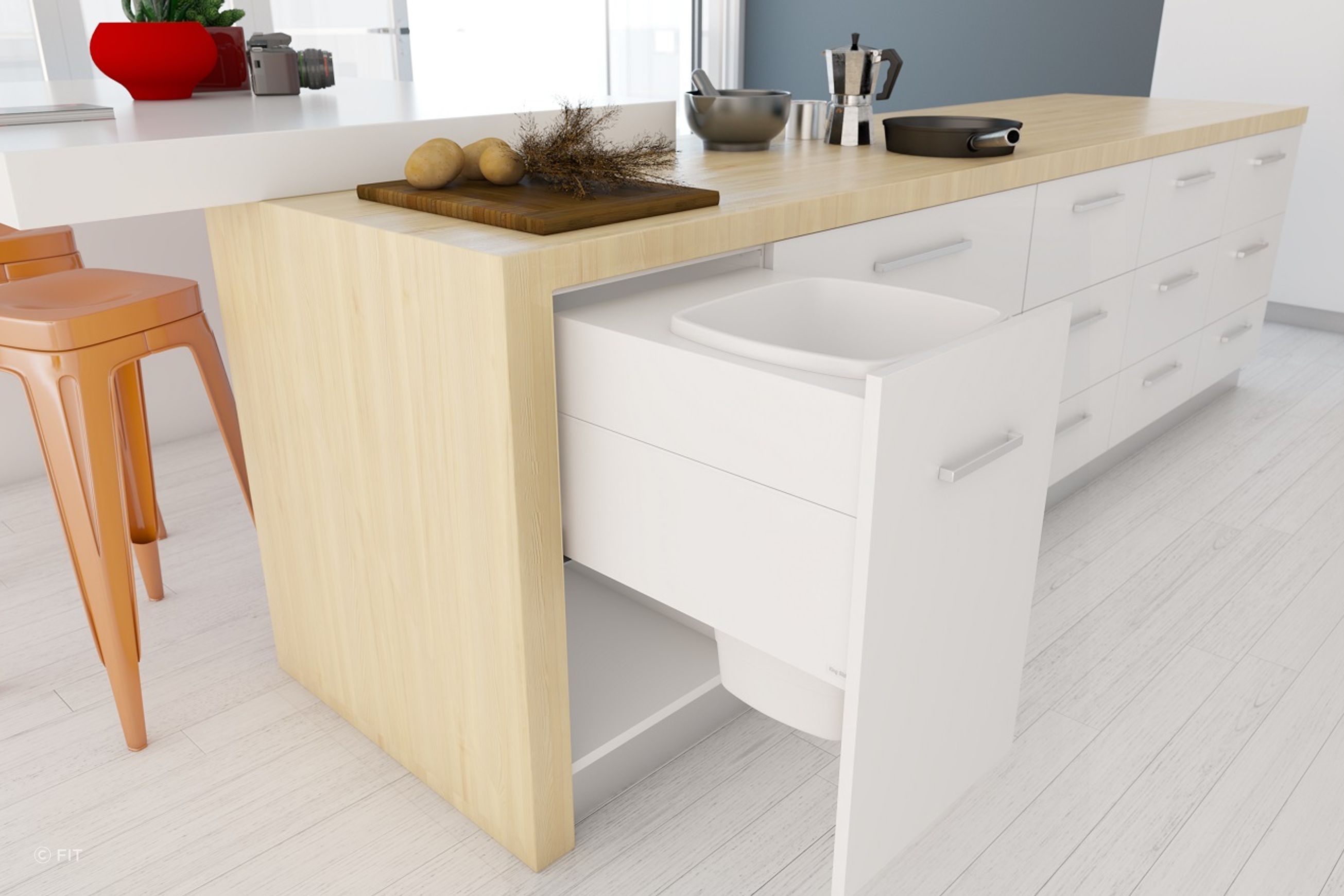Tanova Designer Series 2 Pull Out Kitchen Bins