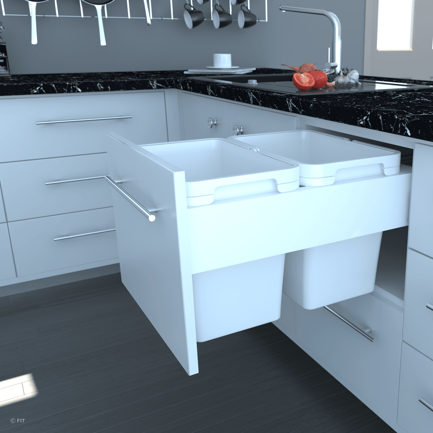 Tanova Simplex Plus Pull Out Kitchen Bins
