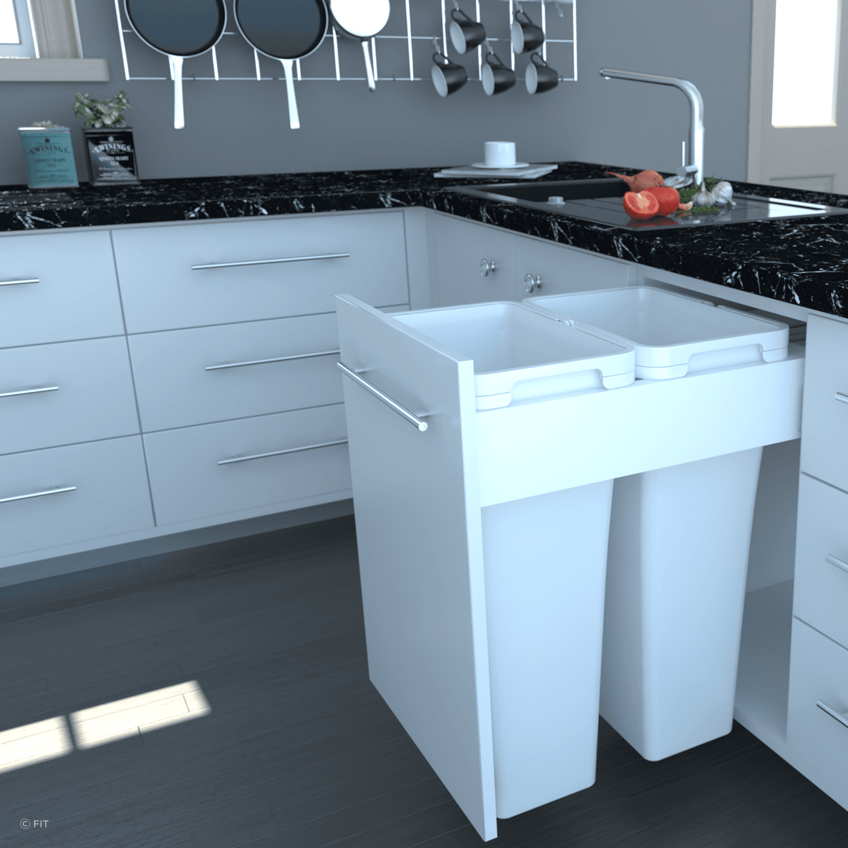 Tanova Simplex Plus Pull Out Kitchen Bins