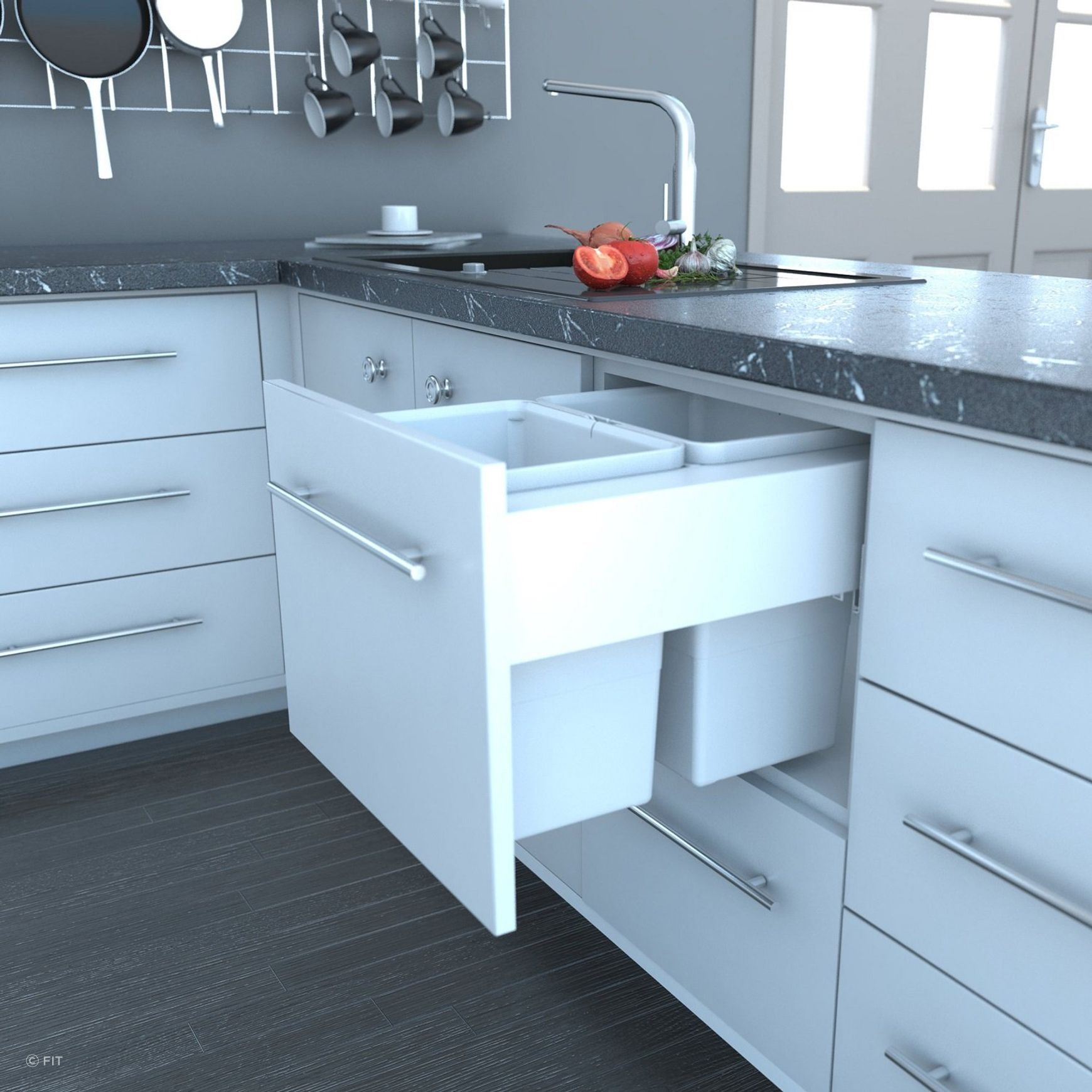 Tanova Simplex Plus Pull Out Kitchen Bins