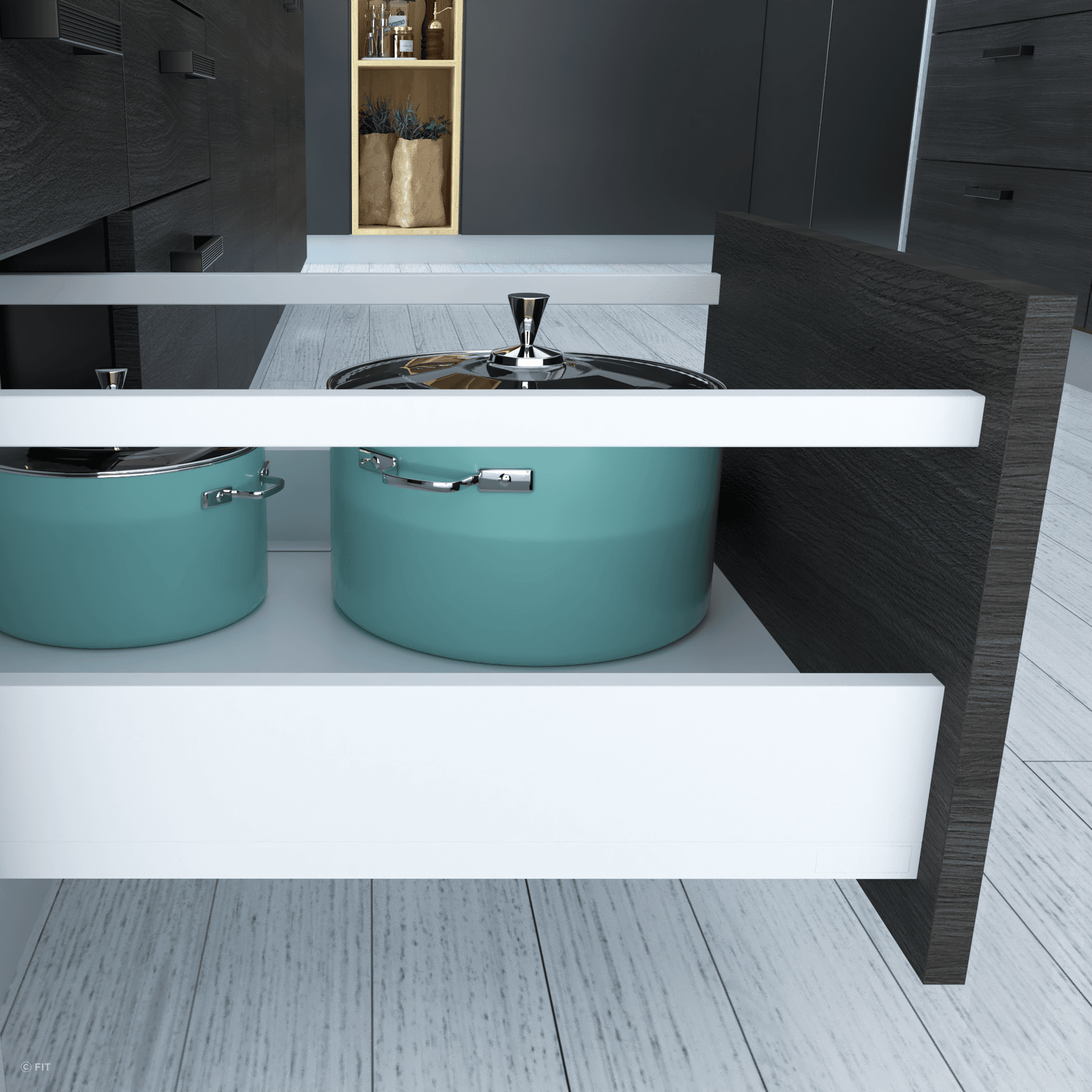 ALUNAN T Slimwall Soft Close Drawer System