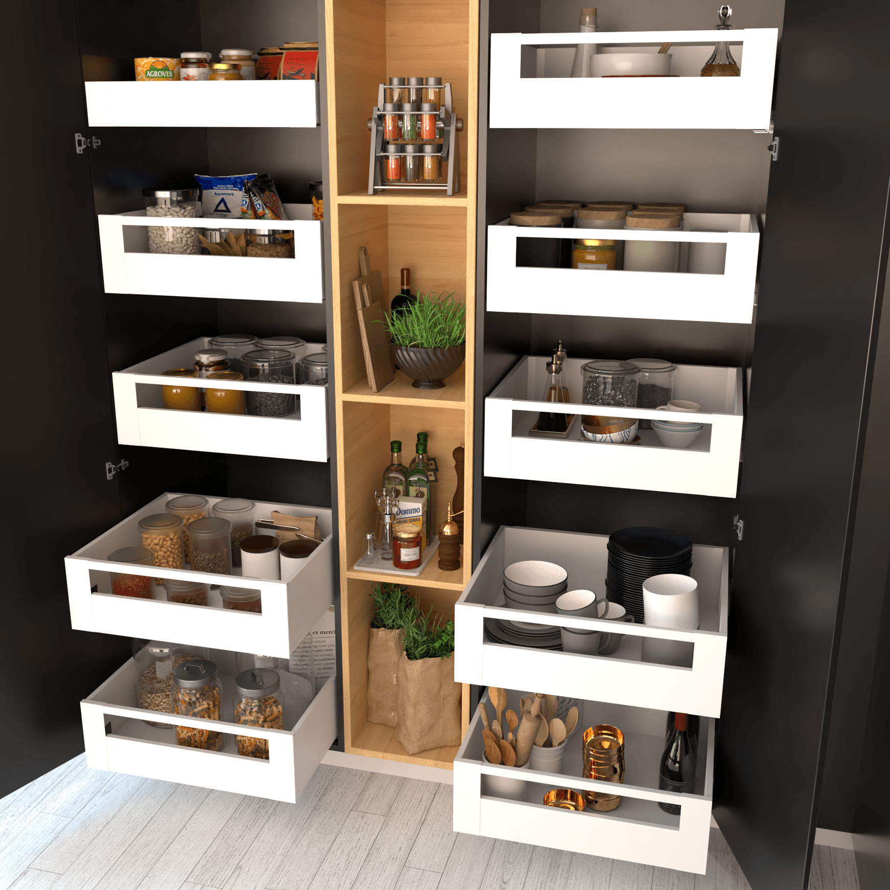 ALUNAN T Slimwall Soft Close Drawer System