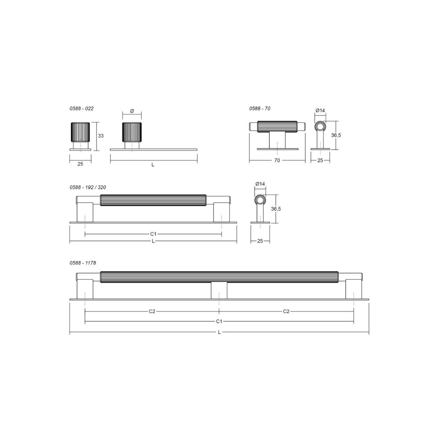 Arpa Plate Handle by Viefe