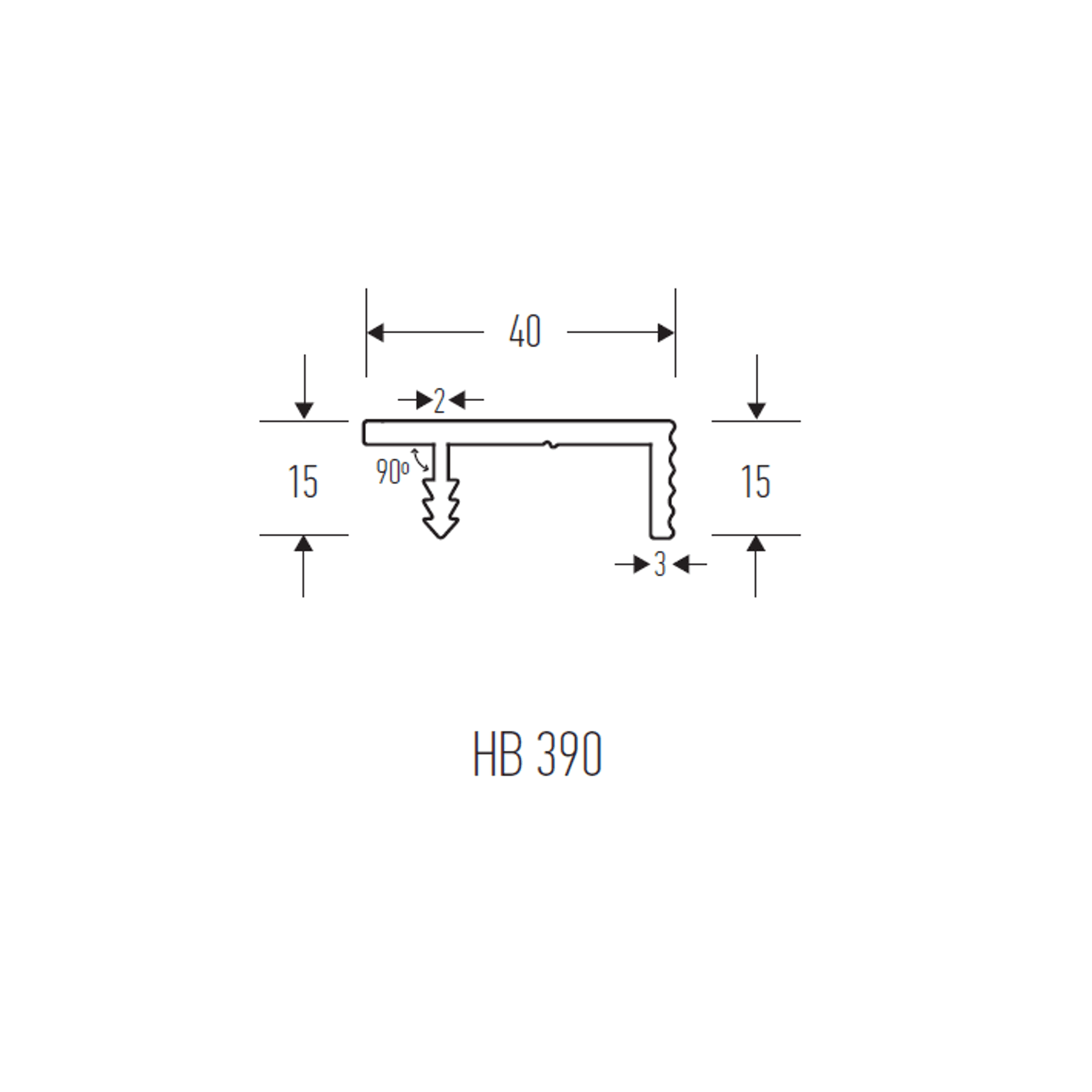 HB390 Series Continuous Drawer Pull