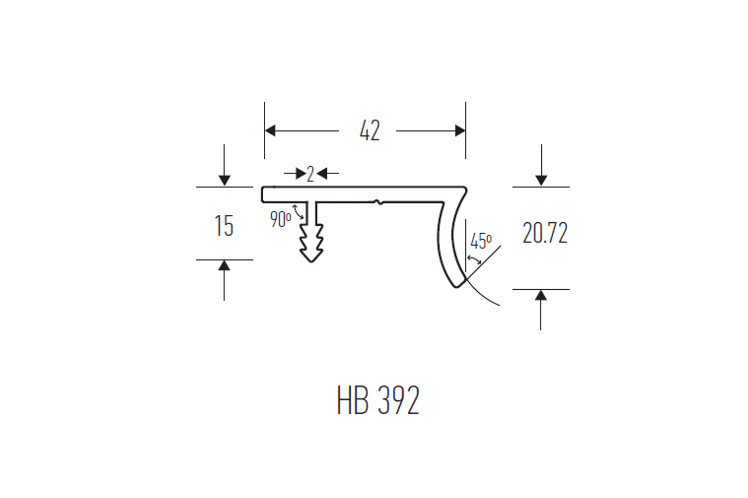HB390 Series Continuous Drawer Pull