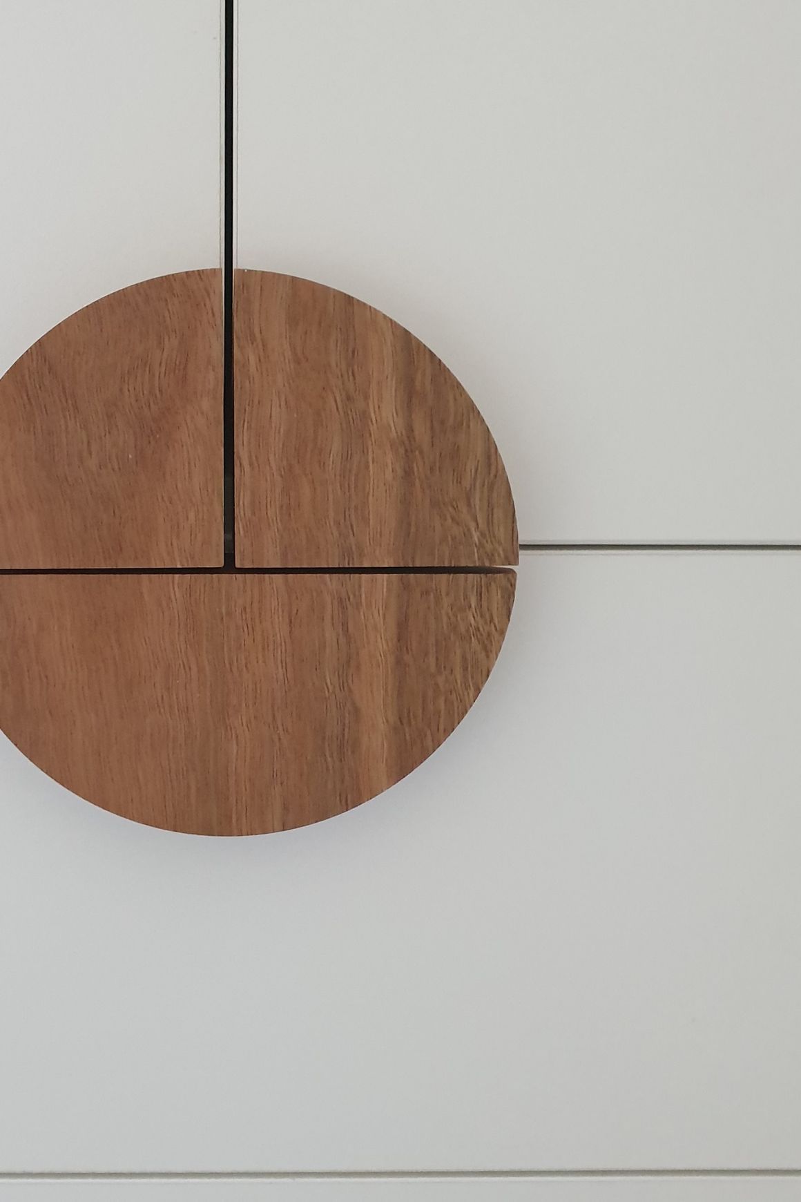 Flat Half Moon - Timber Door Handle - TDH002