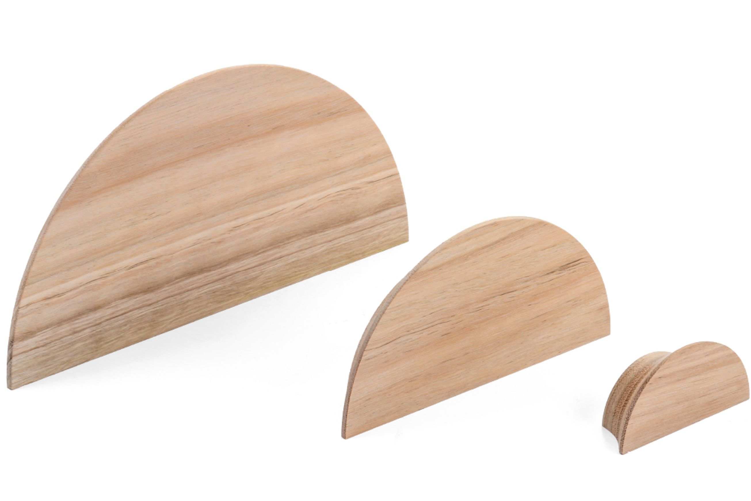 Hand Crafted Timber Half Moon Handles
