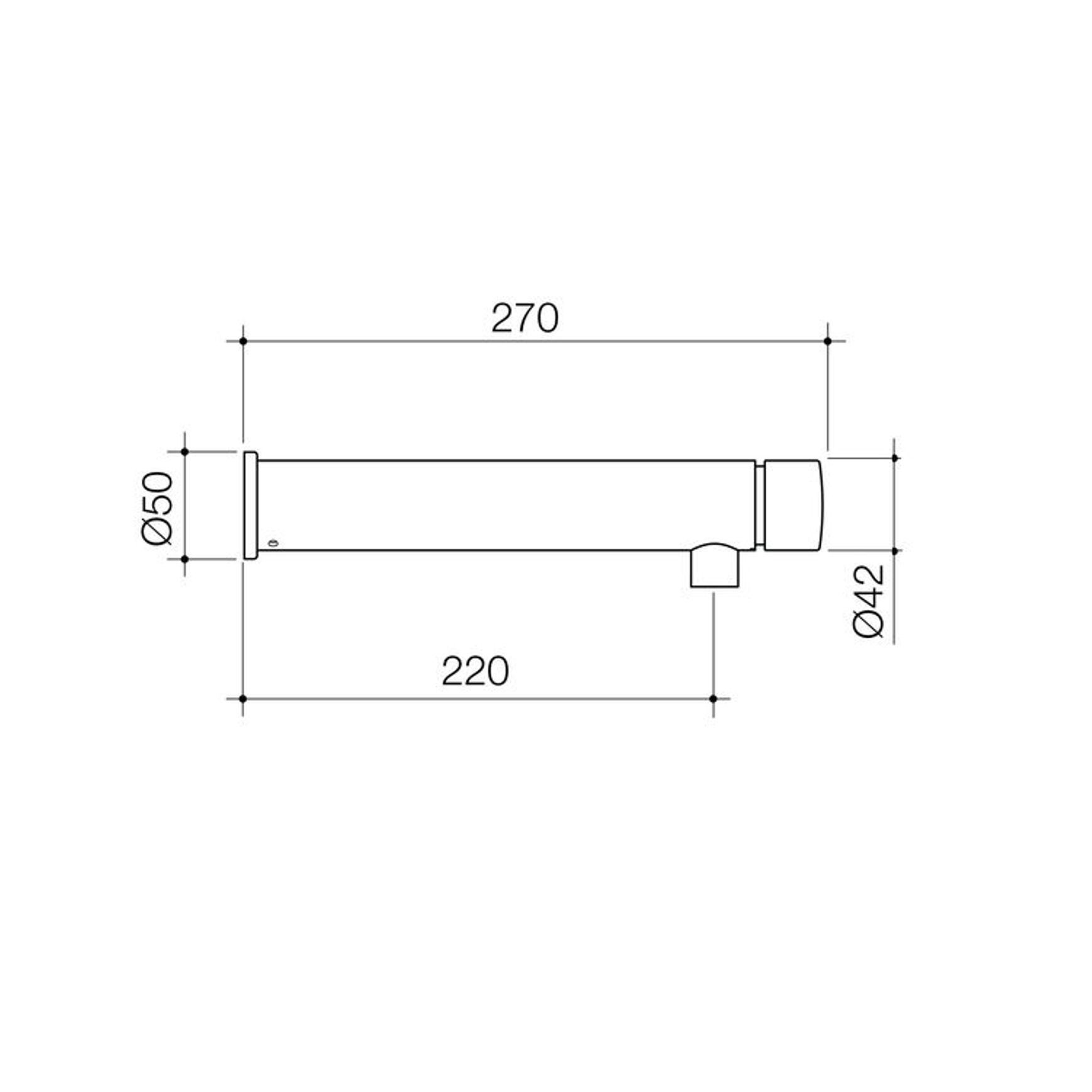 Civic Wall Push 220mm Bottle Filler