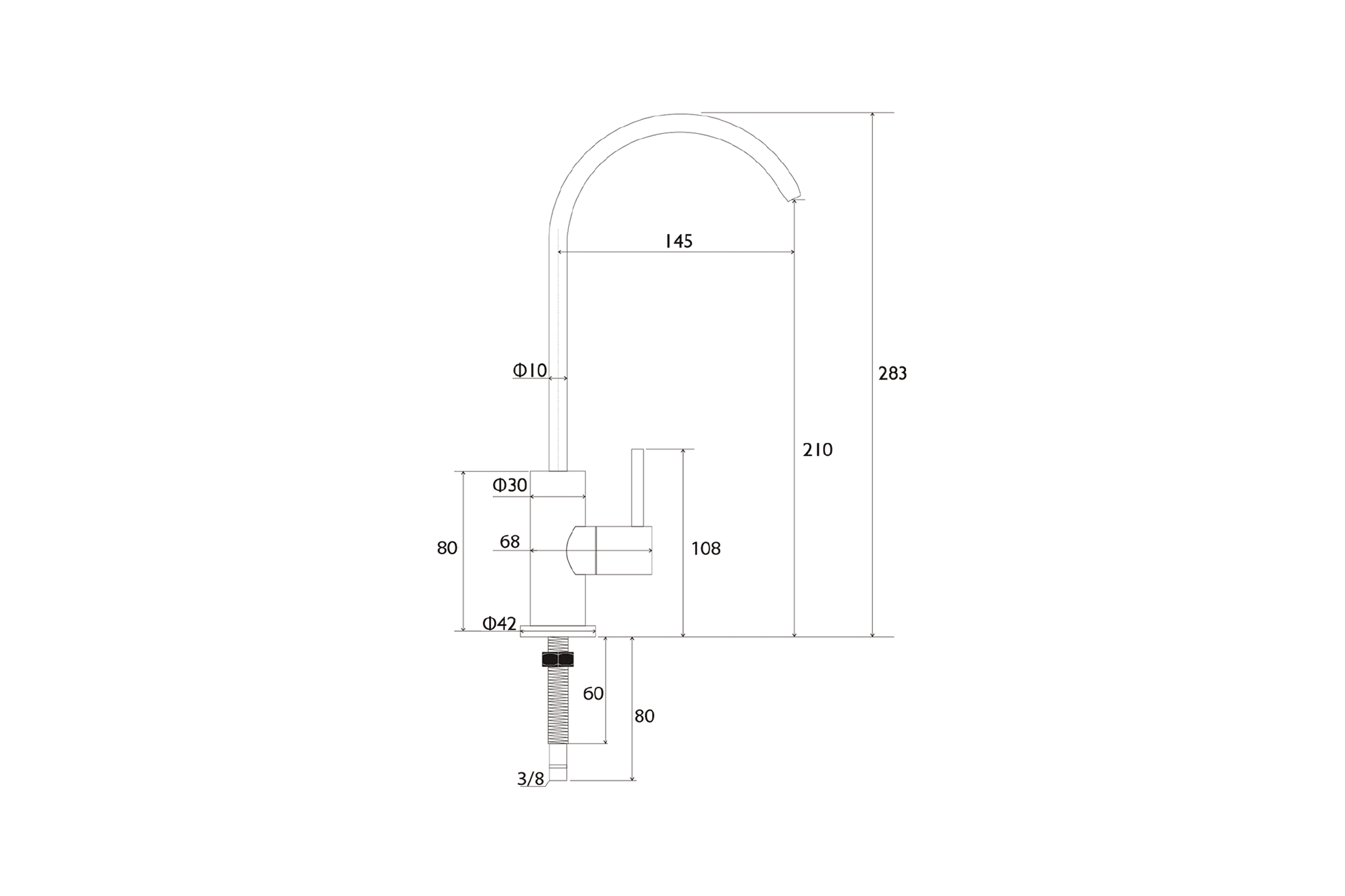 Aspen Filter Tap & Under Bench Filter Matte Black