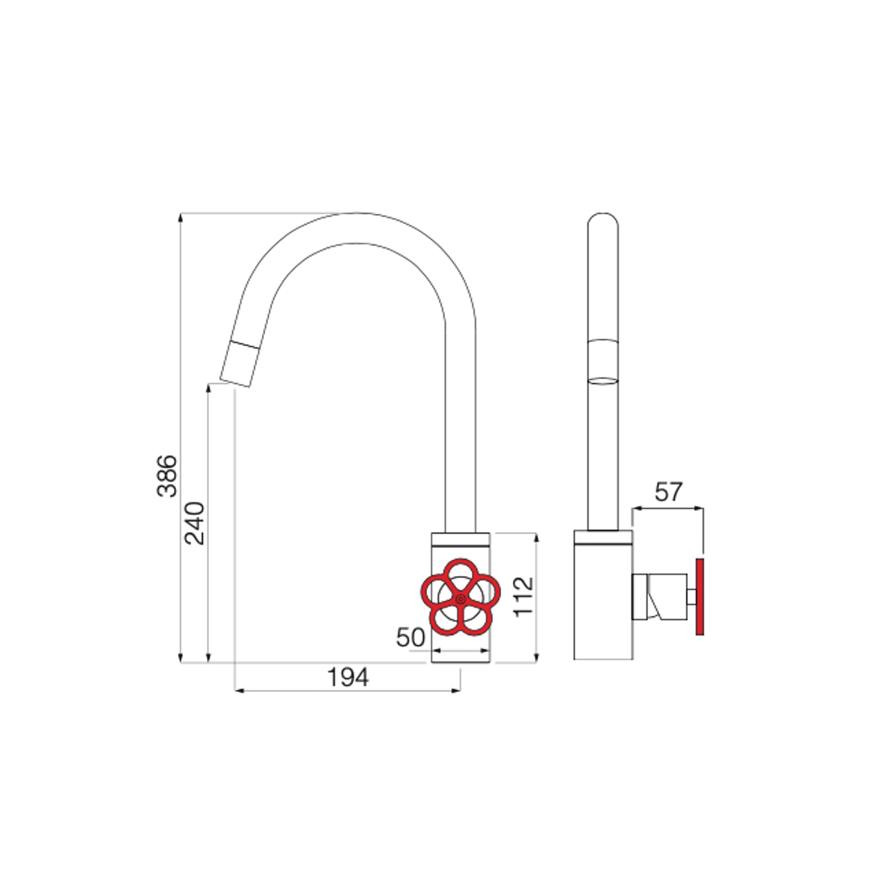 PIPE - Kitchen Mixer Tap by Boffi