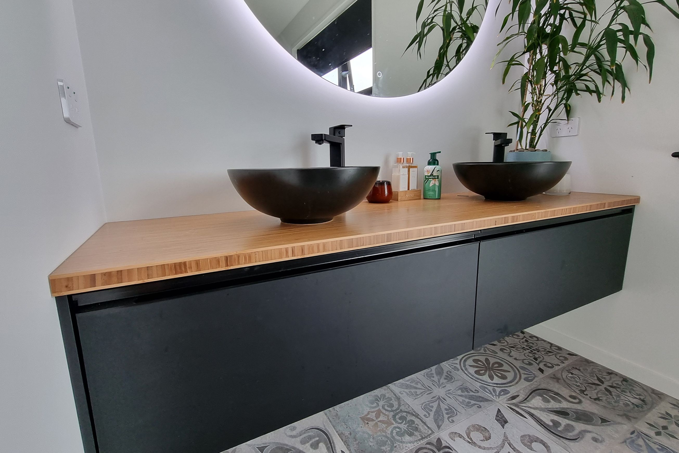 Vertical Bamboo Panel - Coffee Panel
