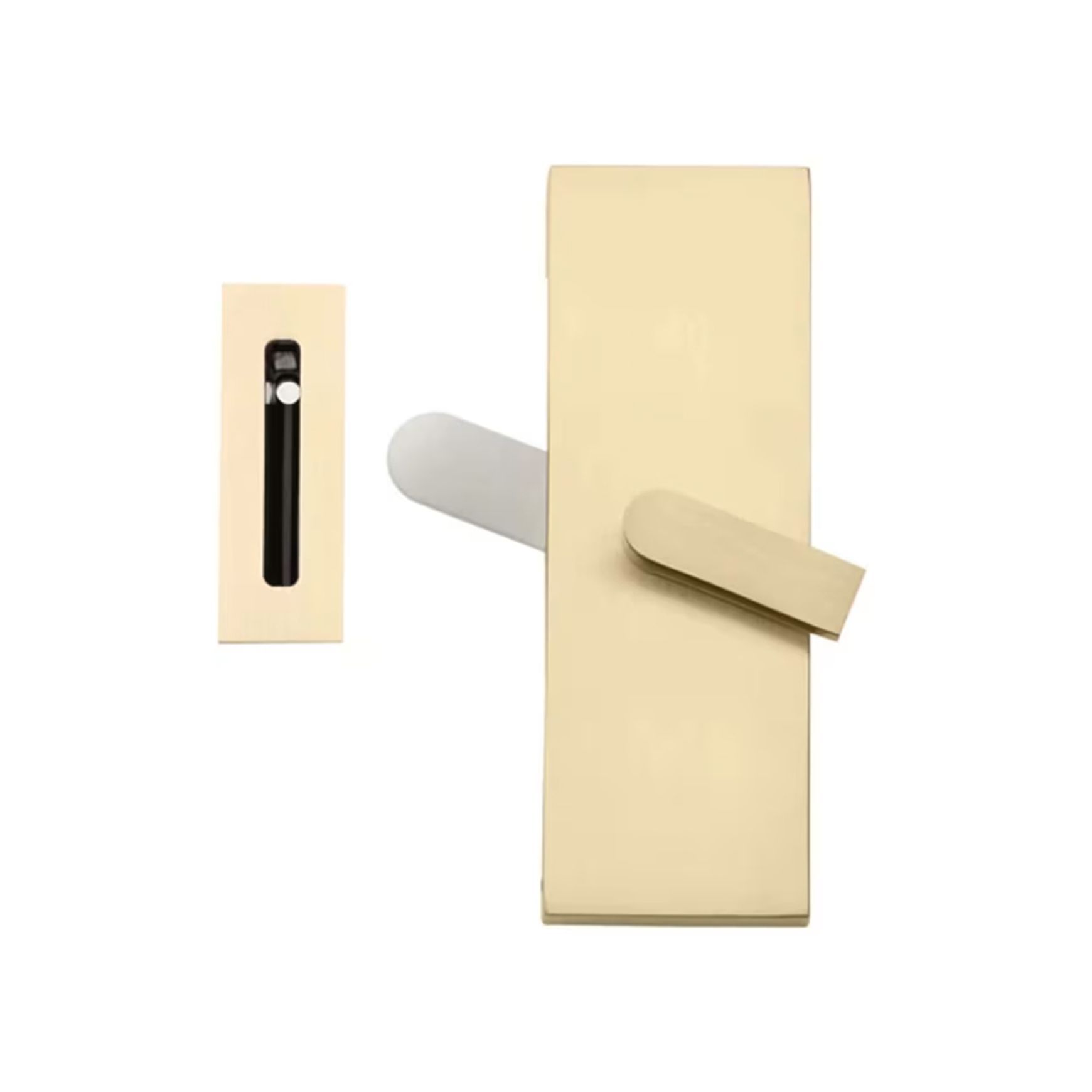Emtek Rectangular Barn Door Privacy Lock with Strike