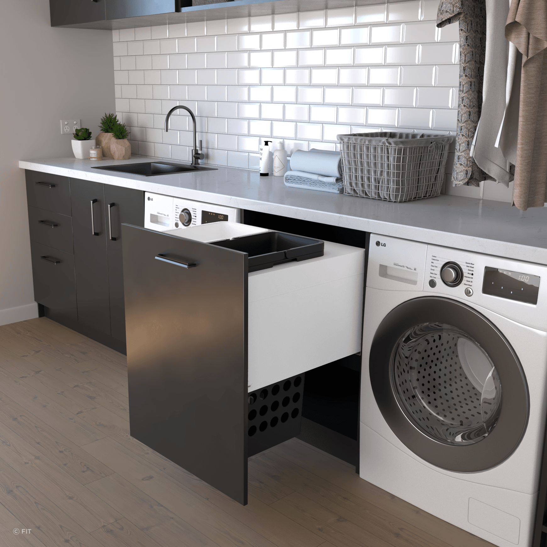 Tanova Designer Series 2 Pull Out Laundry Units