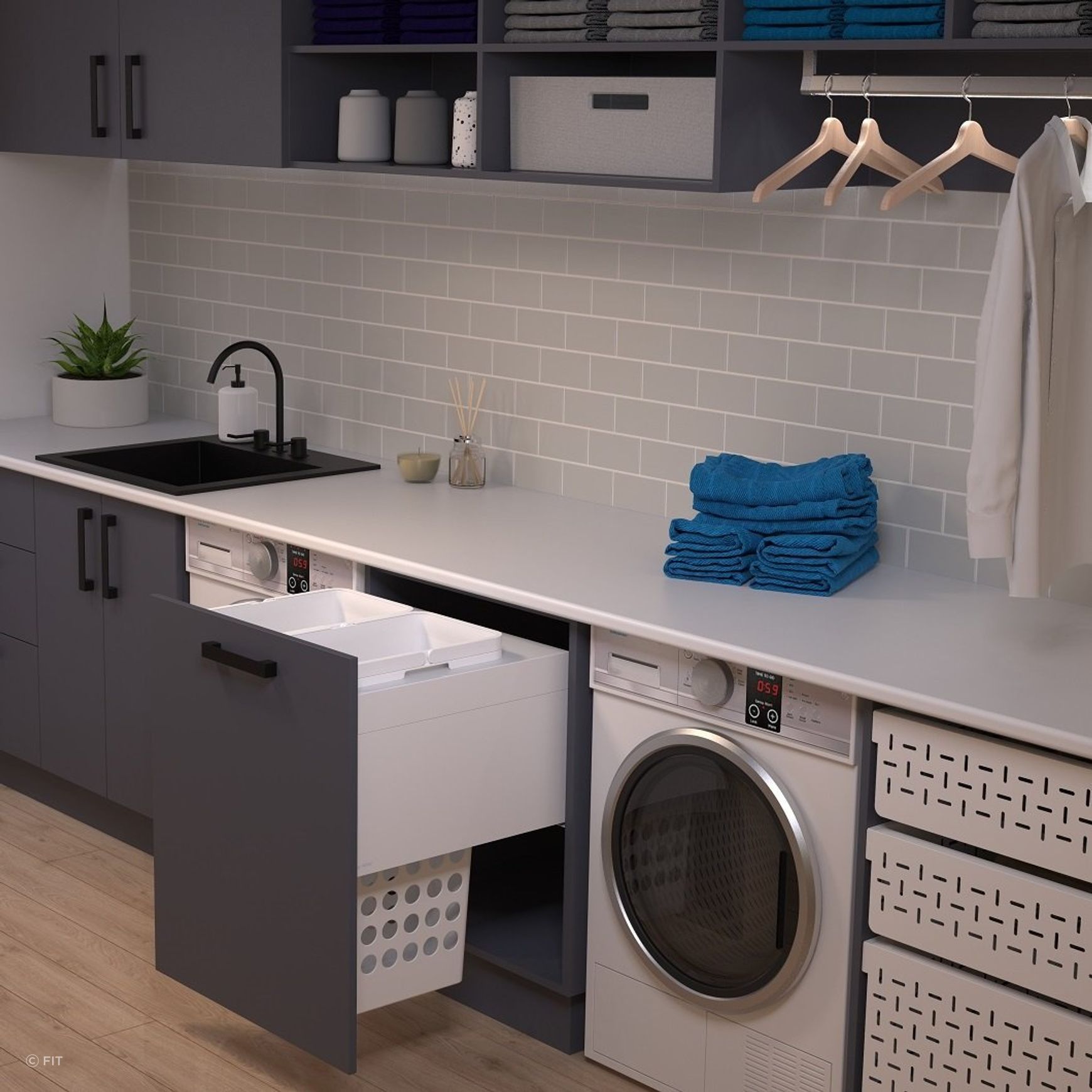 Tanova Designer Series 2 Pull Out Laundry Units