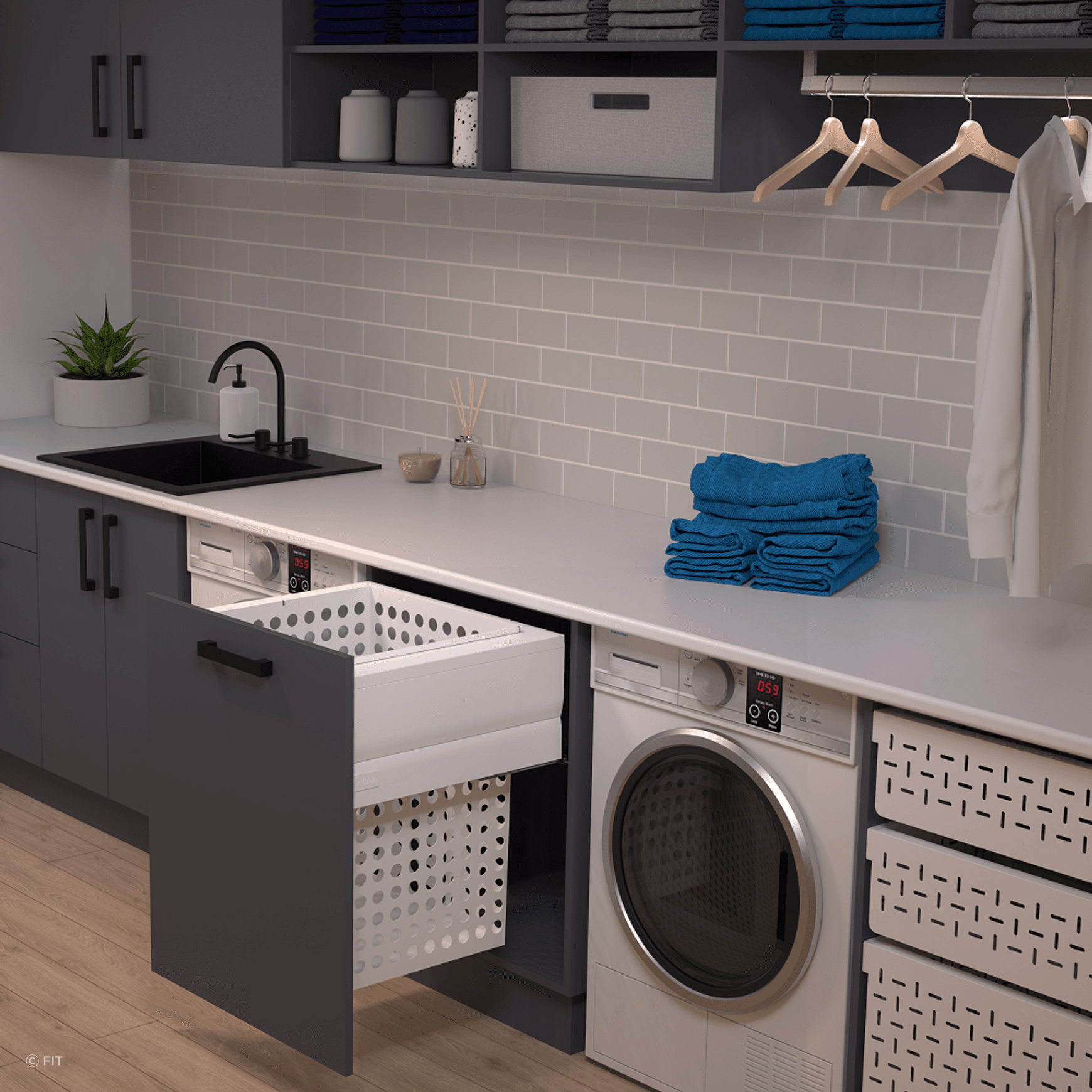 Tanova Designer Series Pull Out Laundry Units