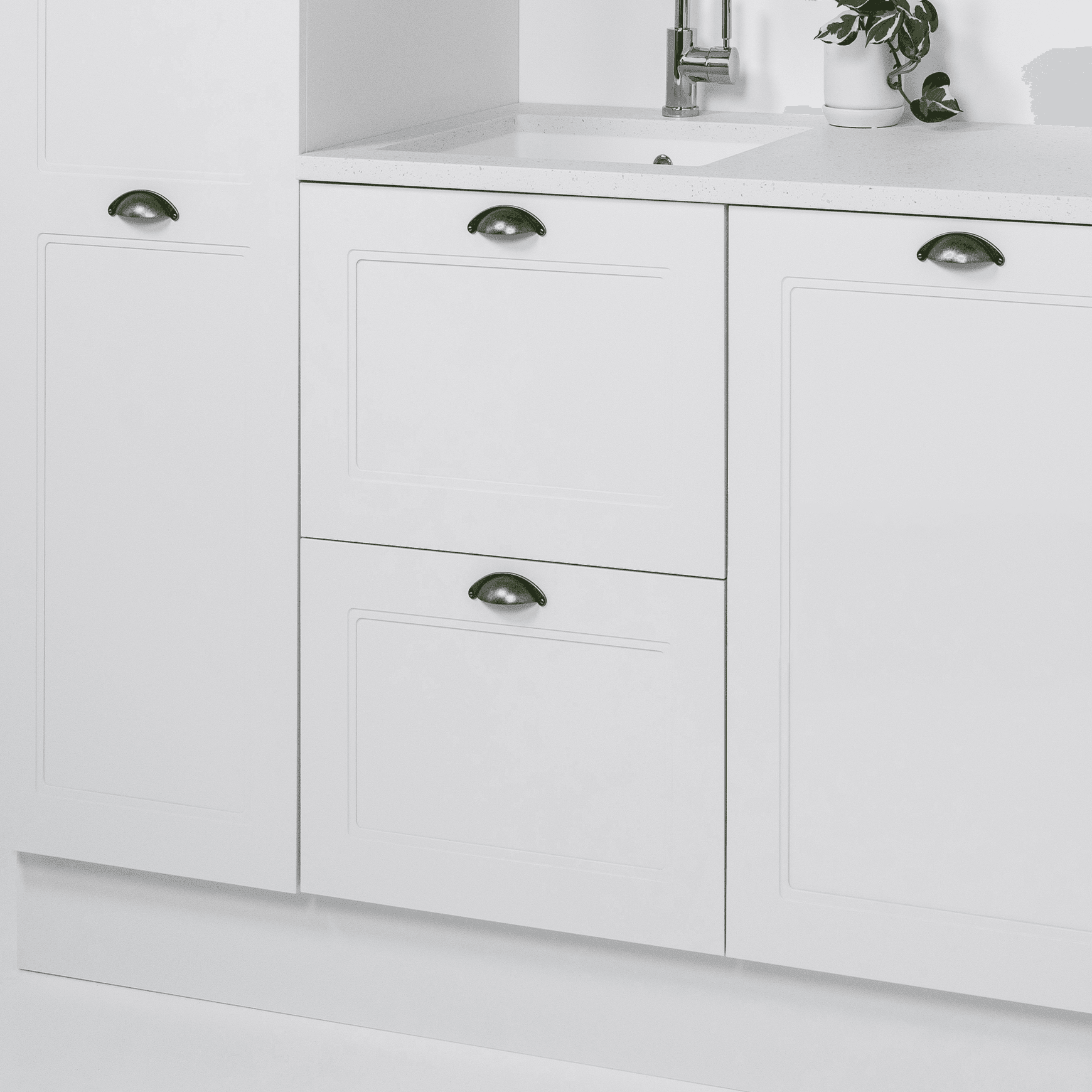 English Classic Laundry Cabinet, 2 Drawers