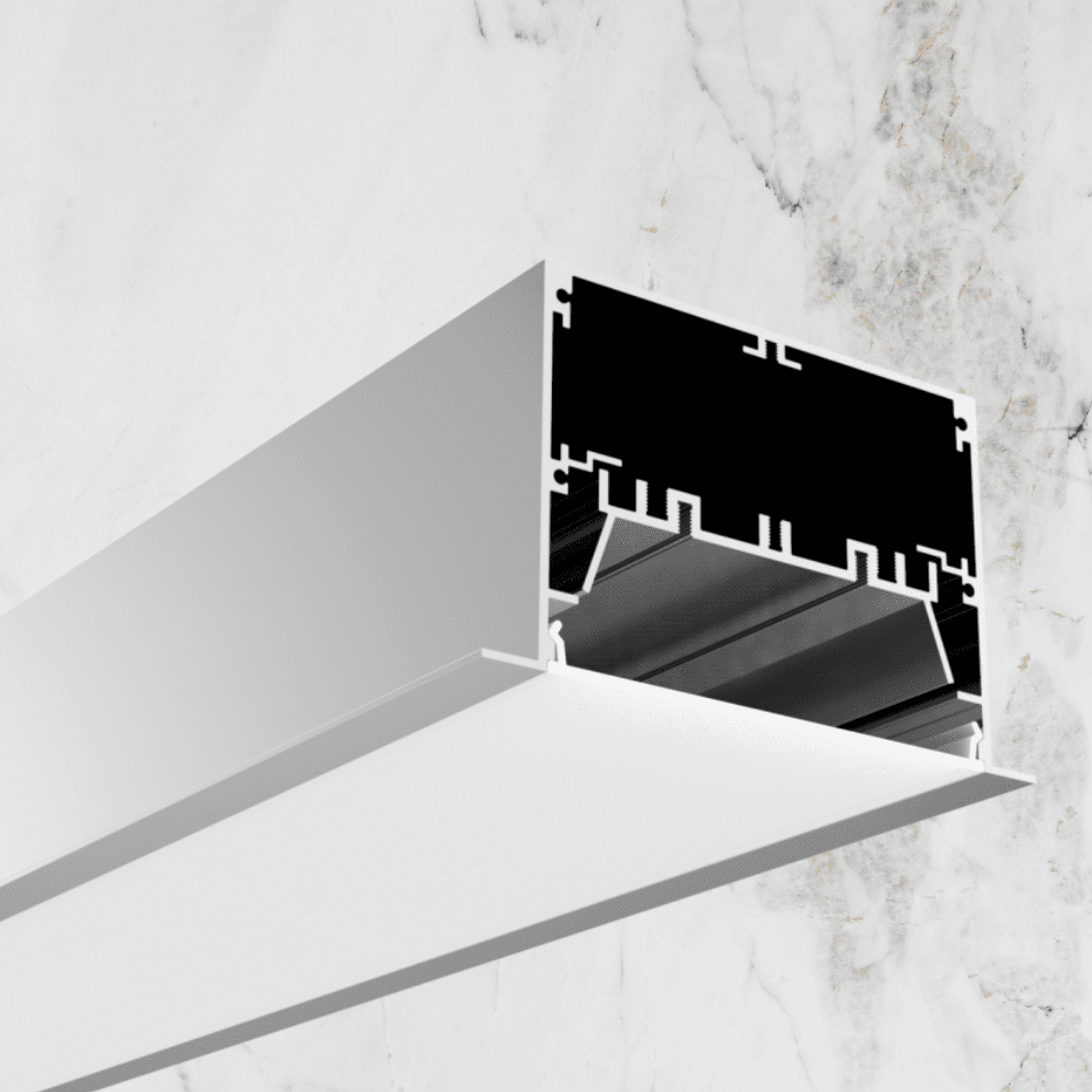 BLEX-100-R Ultra-Wide Deep Recessed LED Extrusion