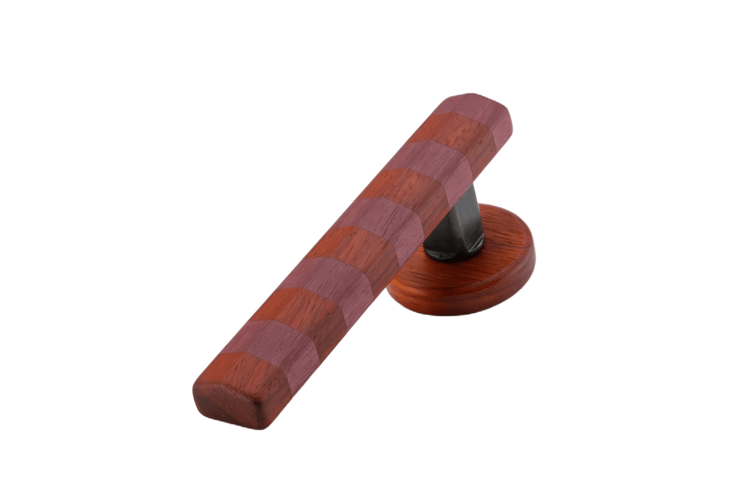 Straight Streaker Return Door Lever - Round Rose