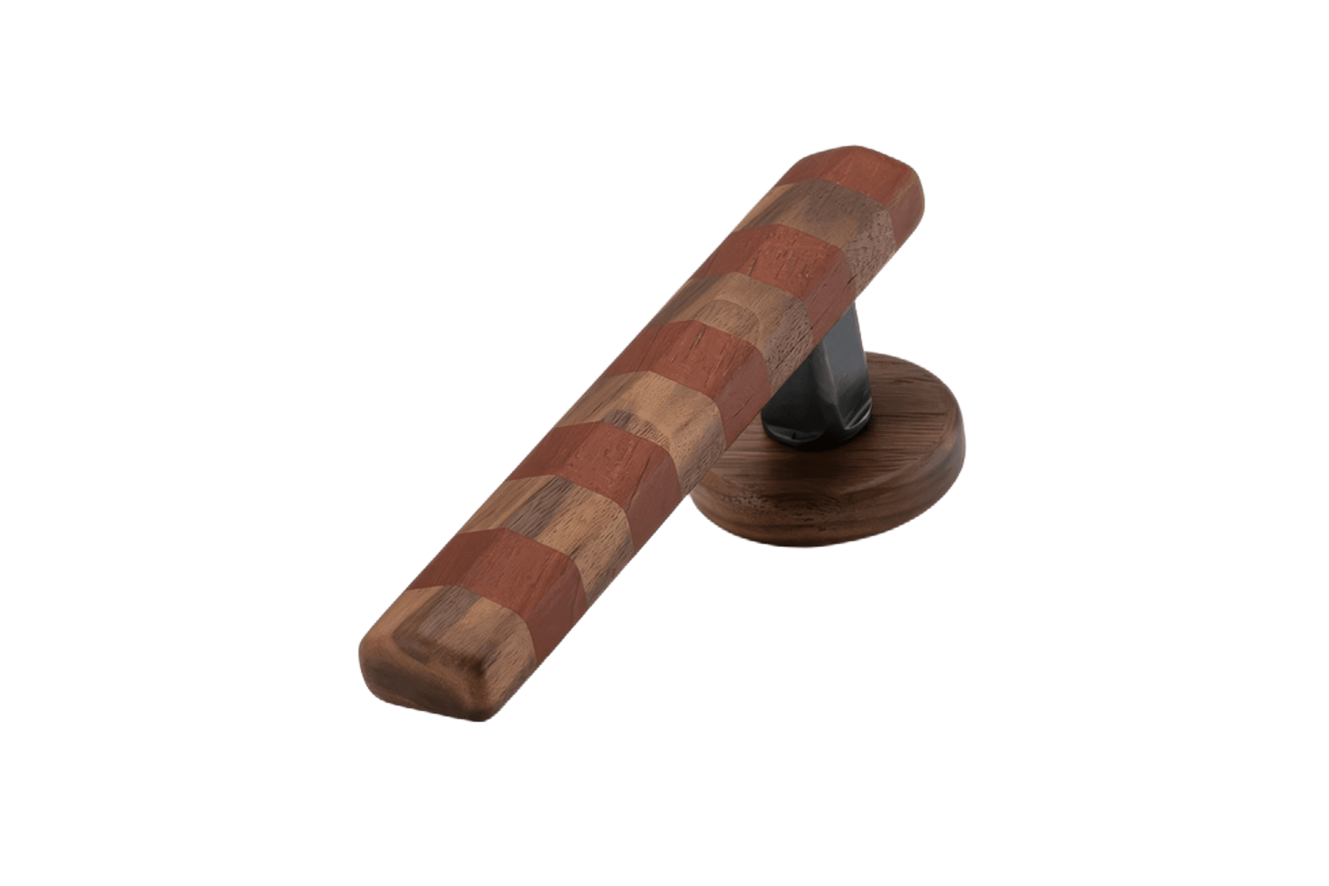 Straight Streaker Return Door Lever - Round Rose