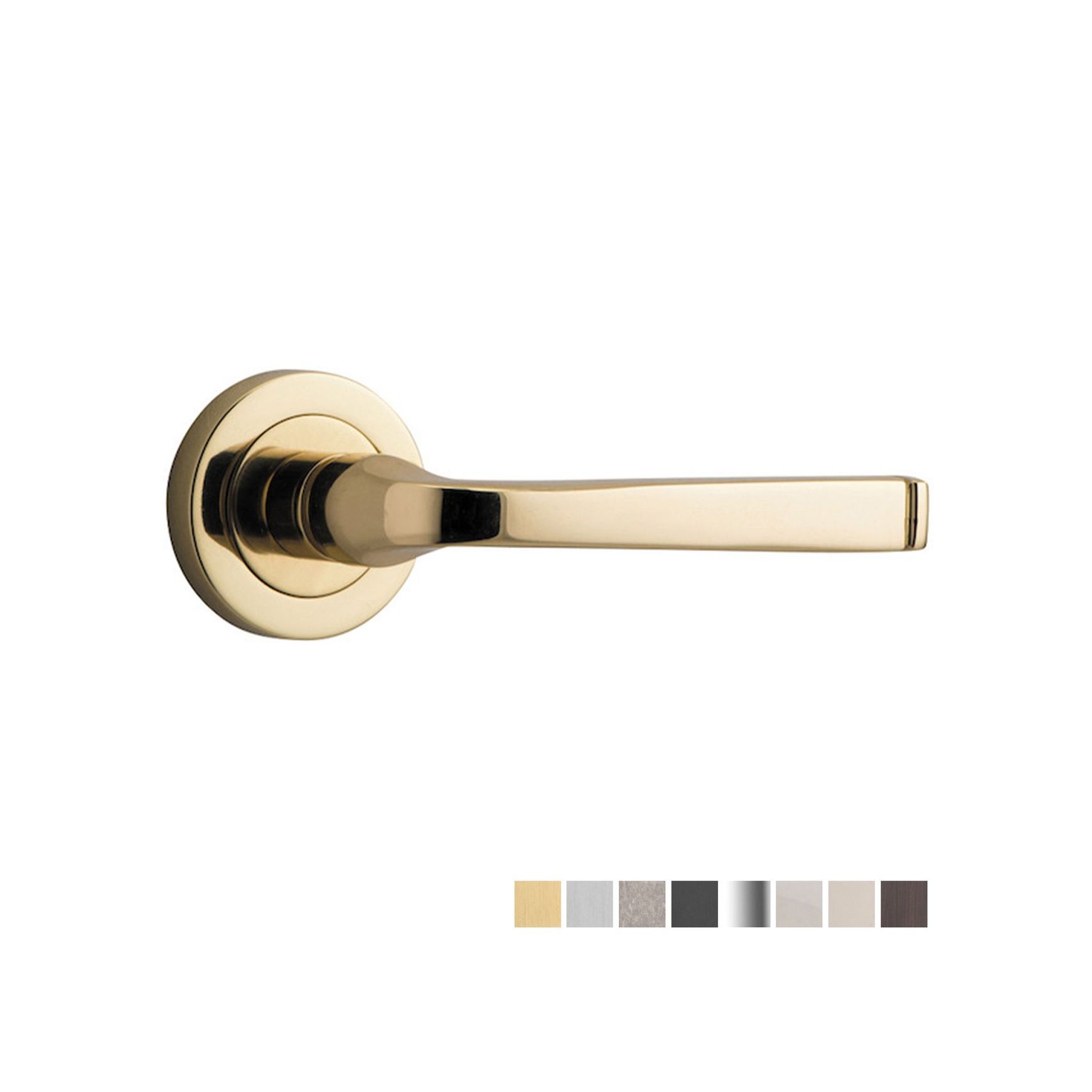 Iver Annecy Door Lever Handle on Round Rose