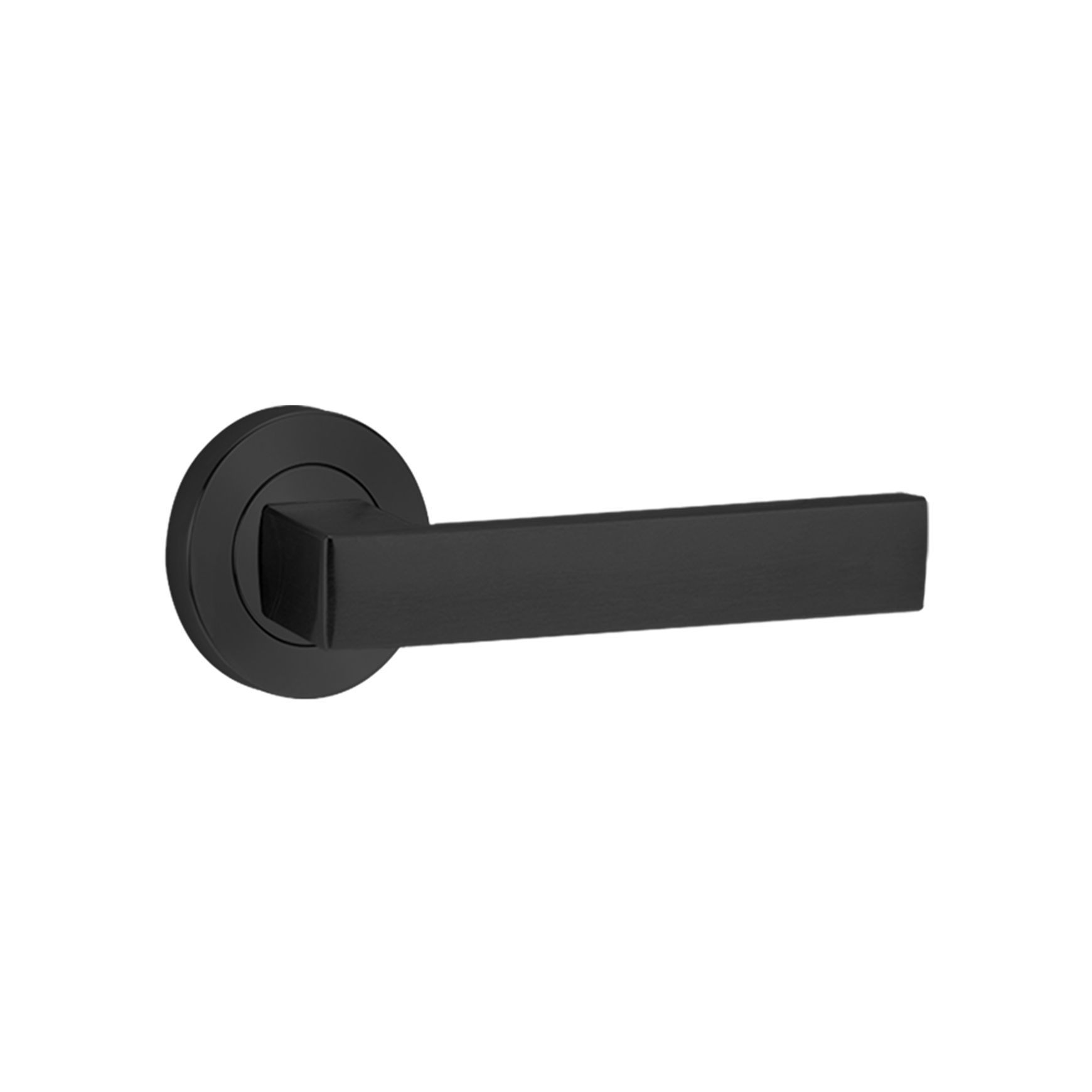 Lockwood 101 Door Lever on Round Rose Full Set