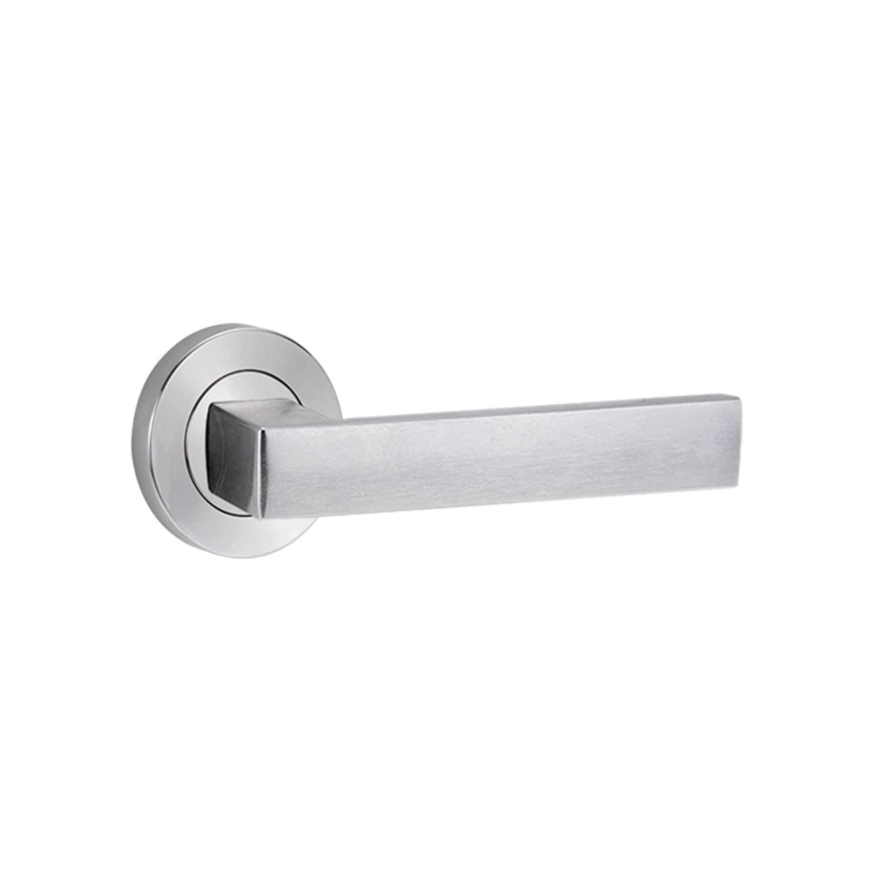 Lockwood 101 Door Lever on Round Rose Full Set
