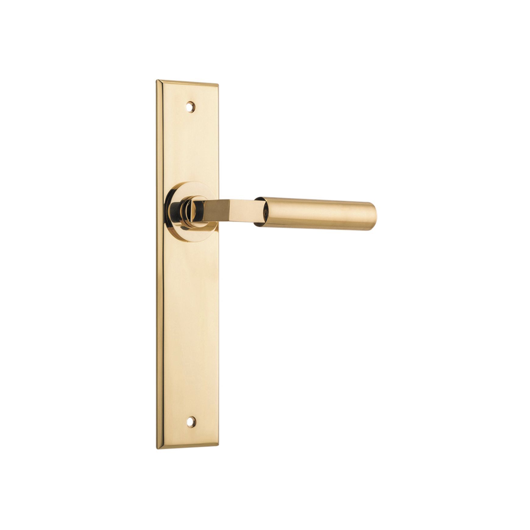Iver Berlin Door Lever on Chamfered Backplate
