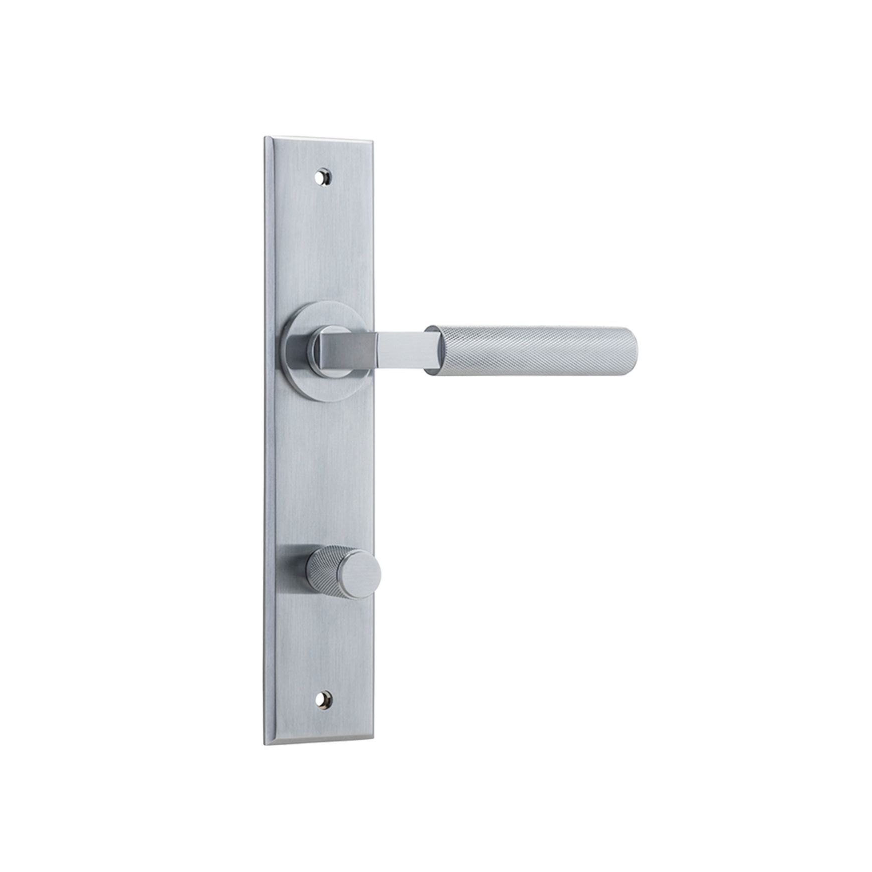 Iver Brunswick Door Lever on Chamfered Backplate