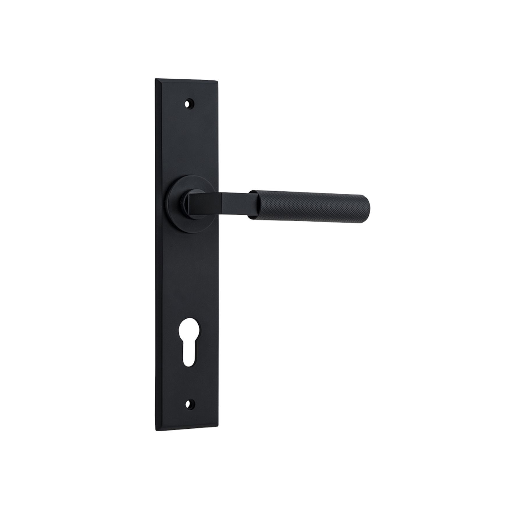 Iver Brunswick Door Lever on Chamfered Backplate