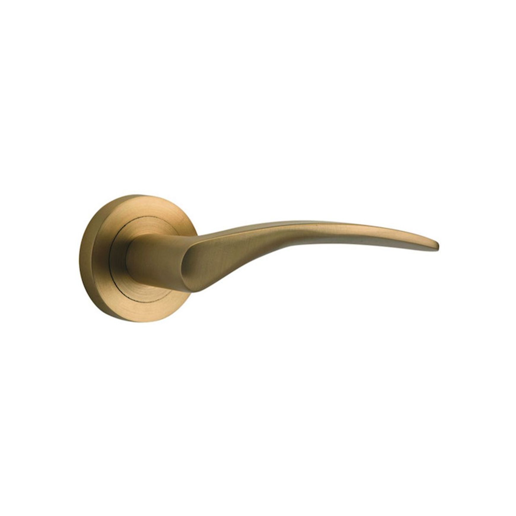 Iver Oxford Door Lever Handle on Round Rose