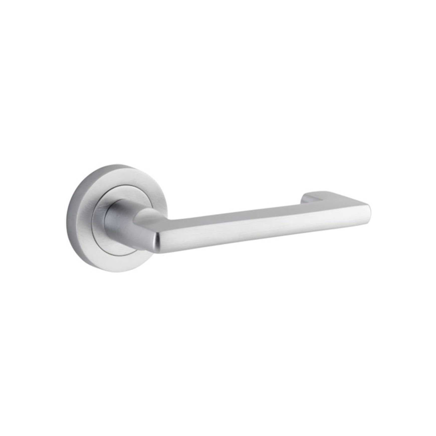 Iver Baltimore Return Door Lever Handle on Round Rose