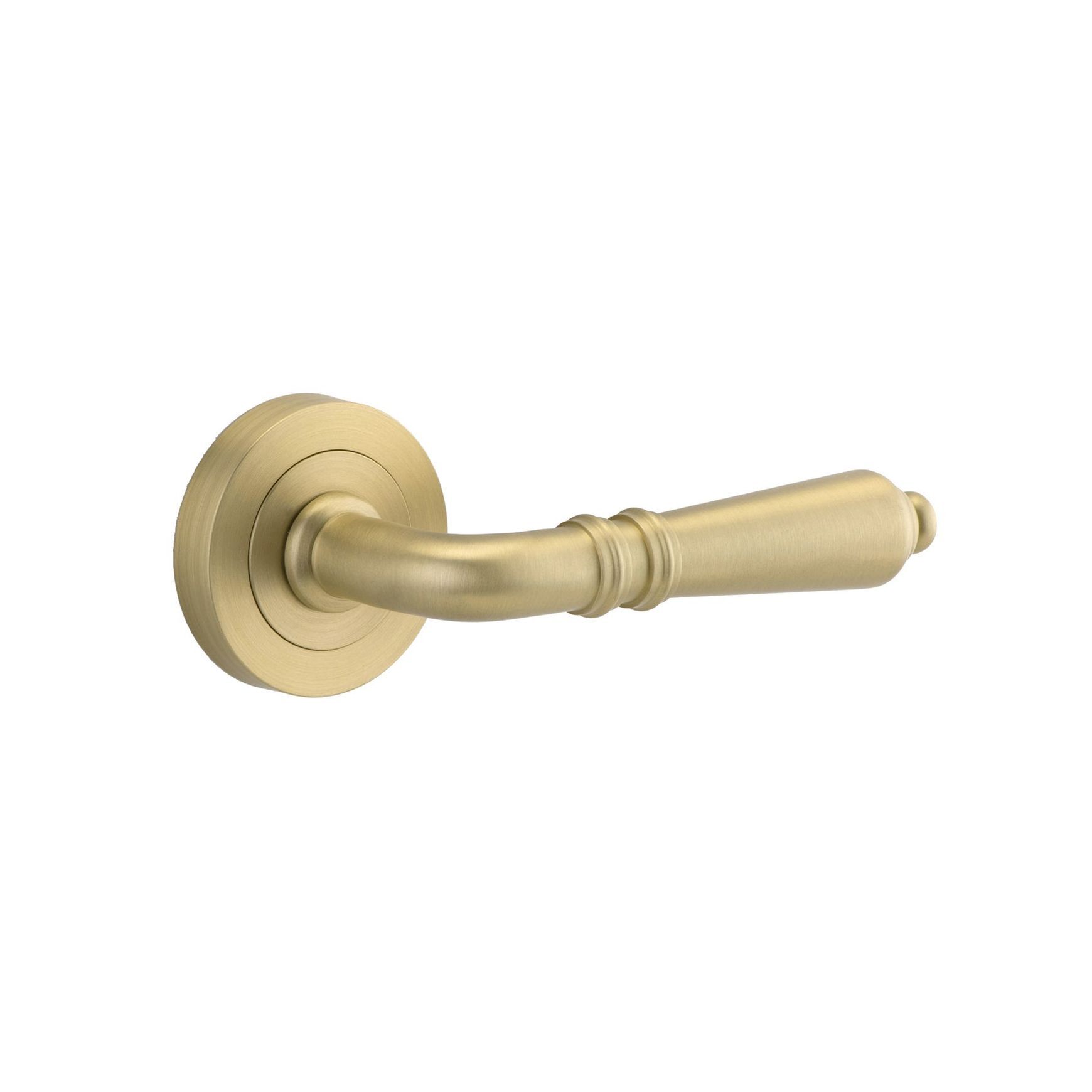 Iver Sarlat Door Lever Handle on Round Rose