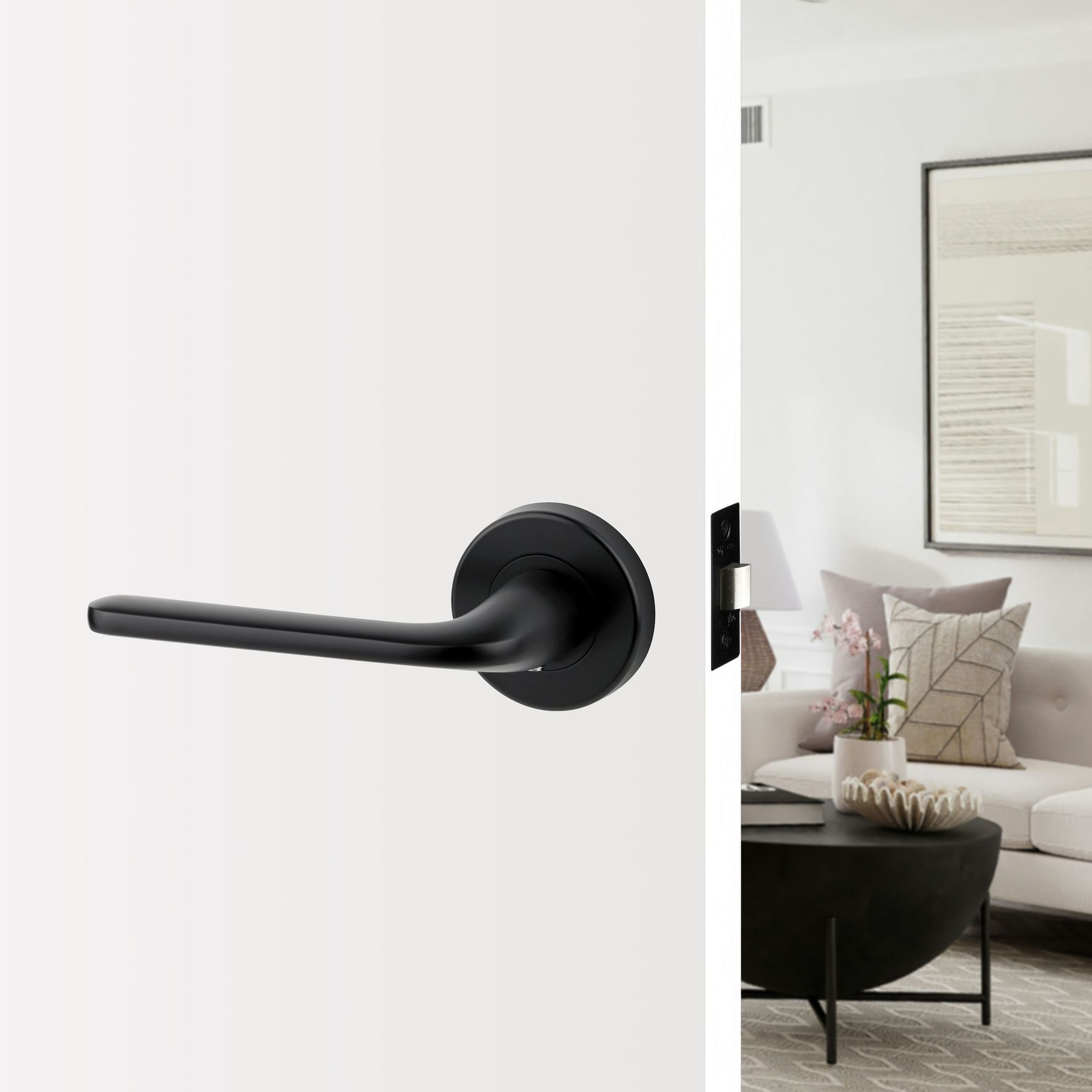 Venice Passage Lever Handle Black