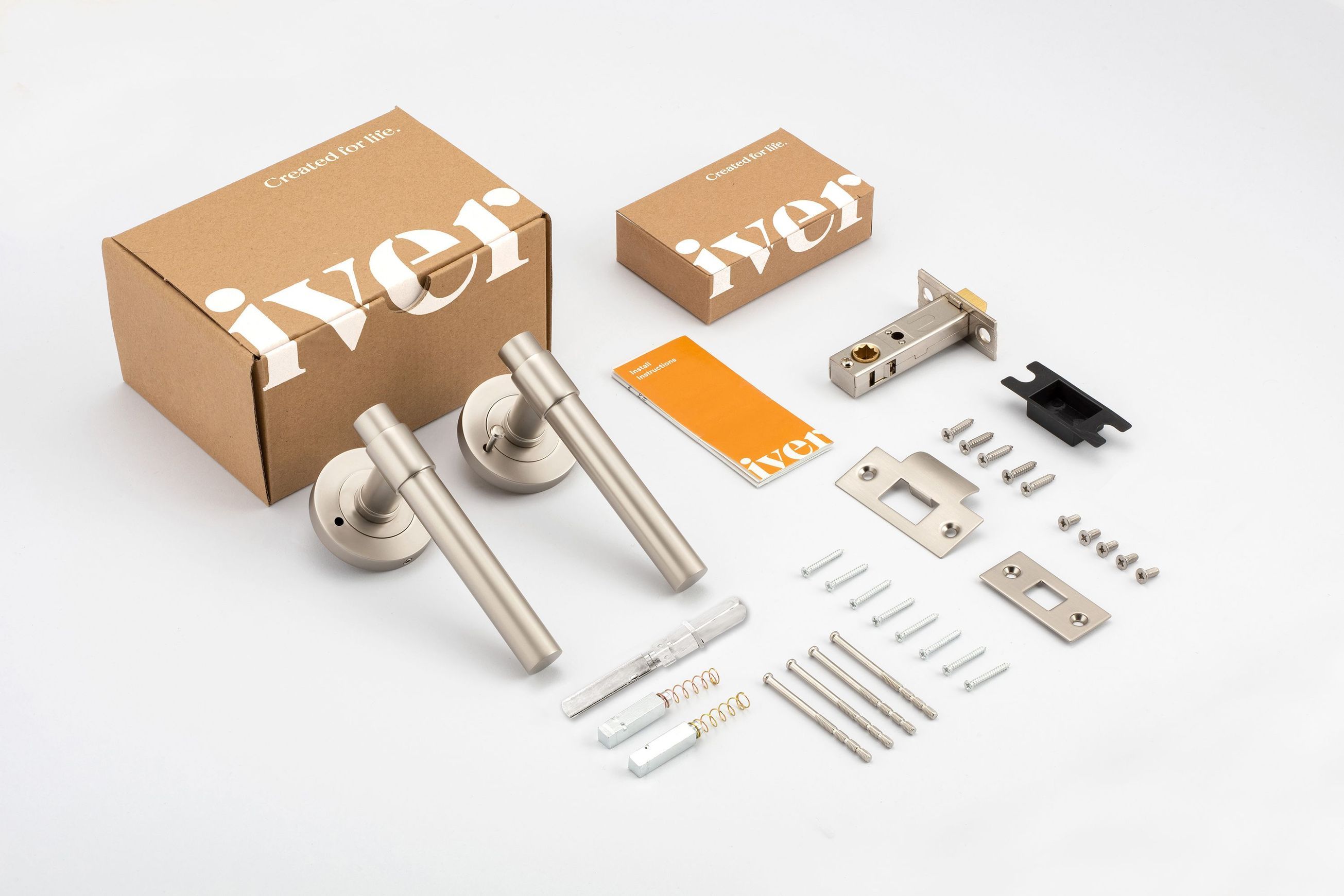 Lever on Rose Inbuilt Privacy Button Kit