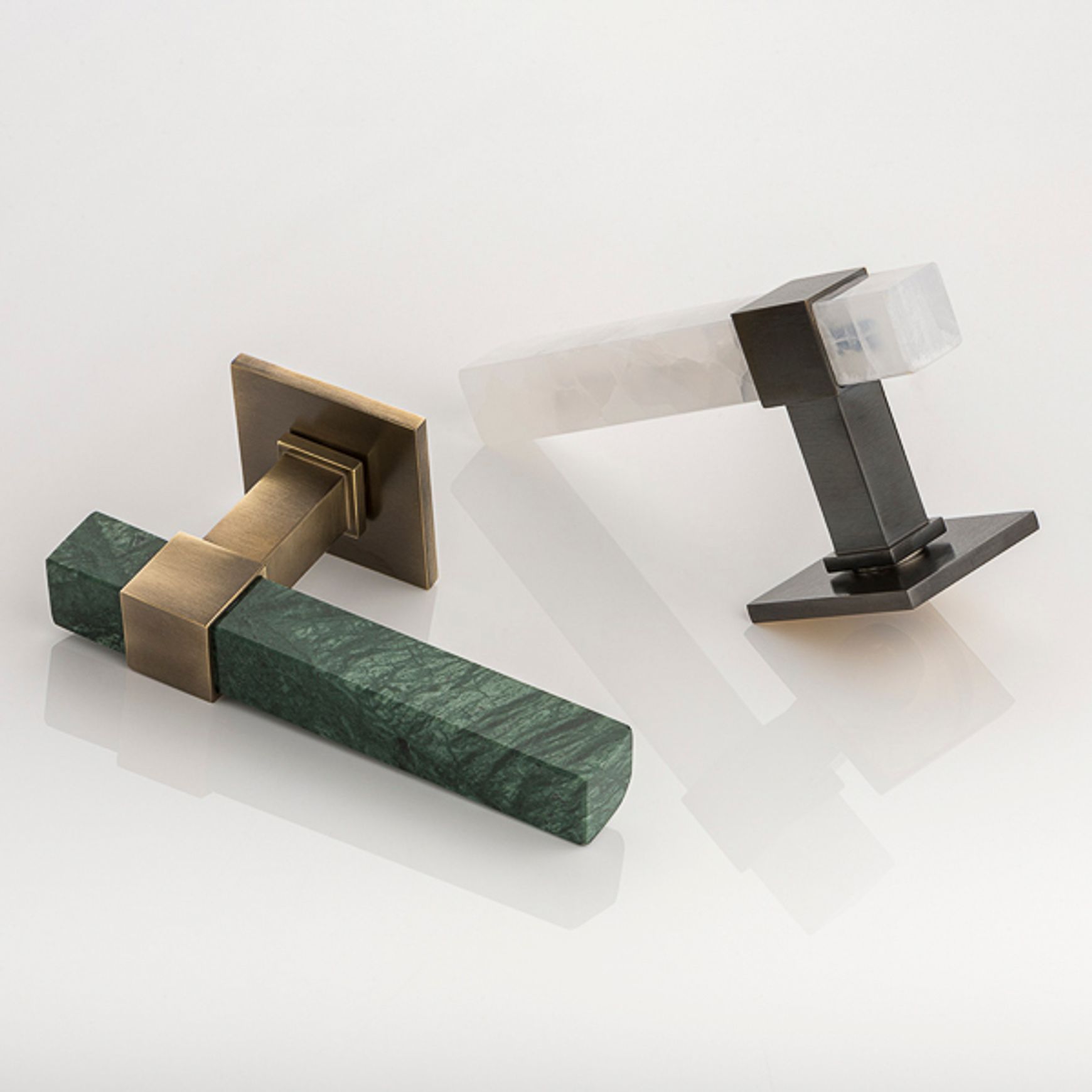 Joseph Giles - Collett Solid Brass & Marble Door Lever