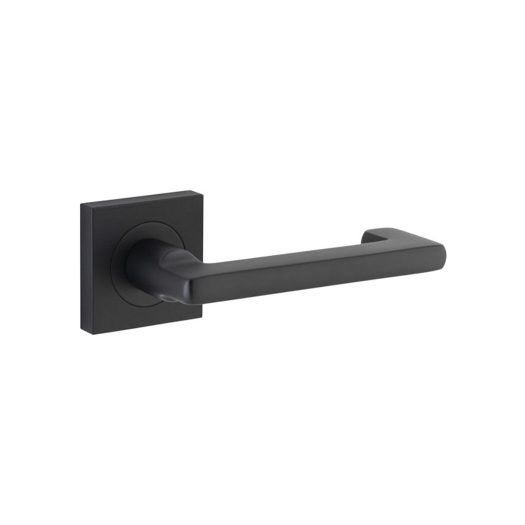 Iver Baltimore Return Door Lever Handle on Square Rose
