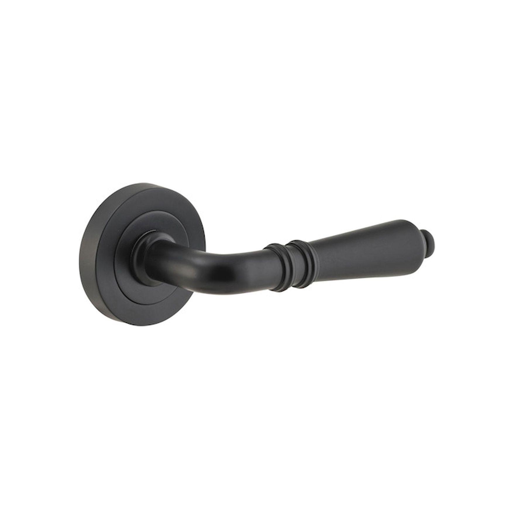 Iver Sarlat Door Lever Handle on Round Rose