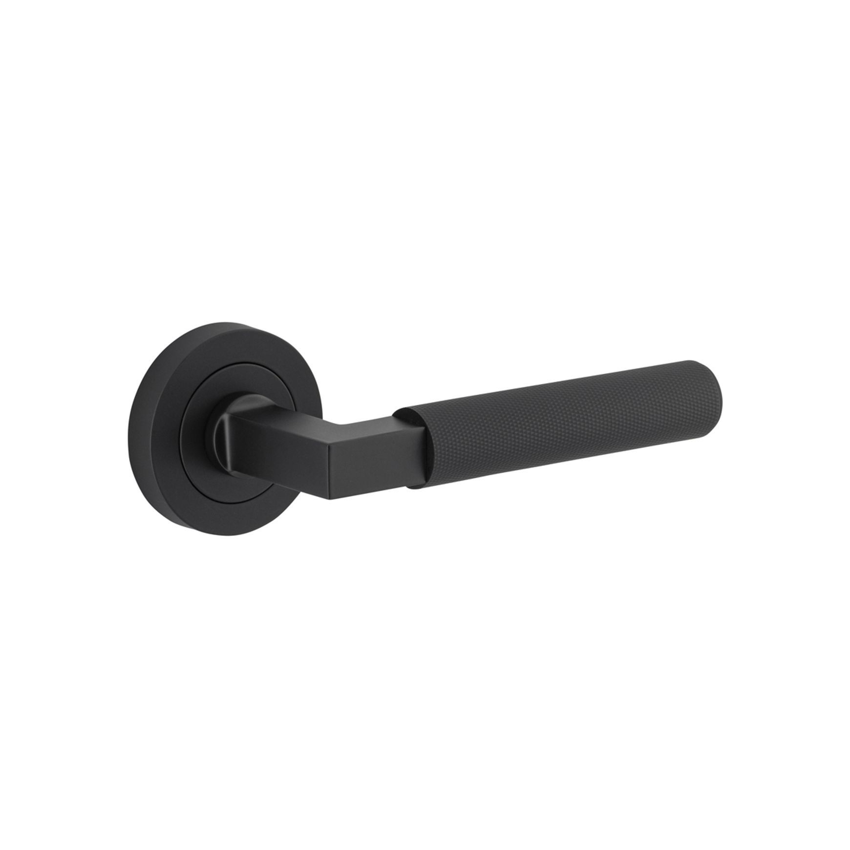 Iver Brunswick Door Lever Handle on Round Rose Passage