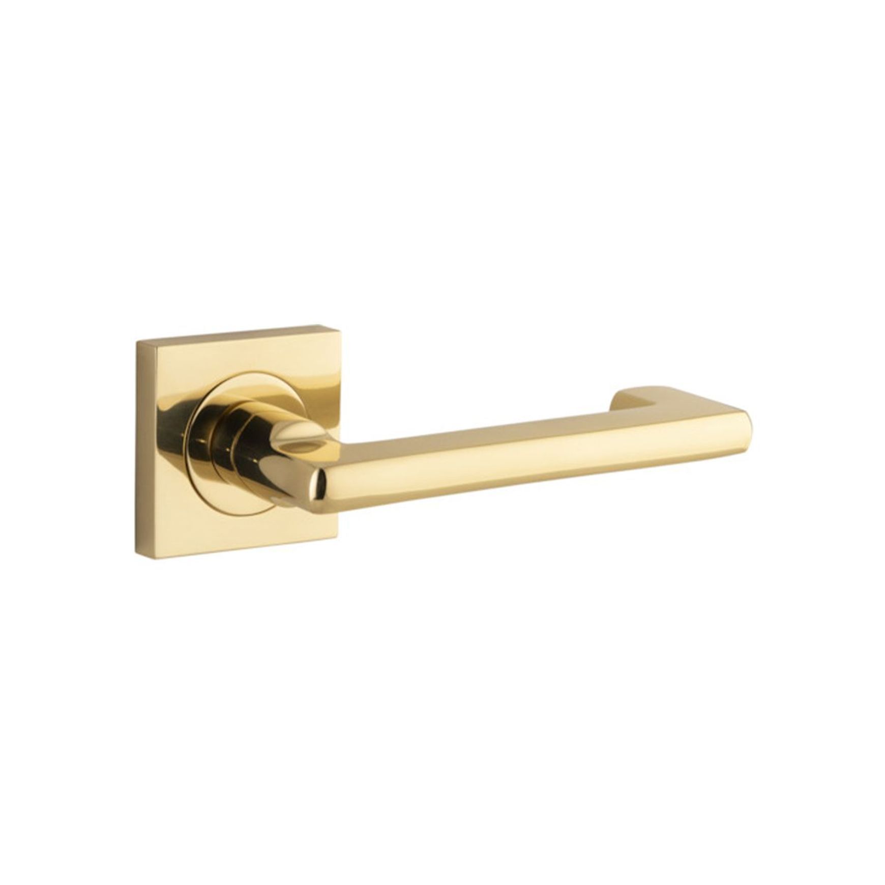Iver Baltimore Return Door Lever Handle on Square Rose