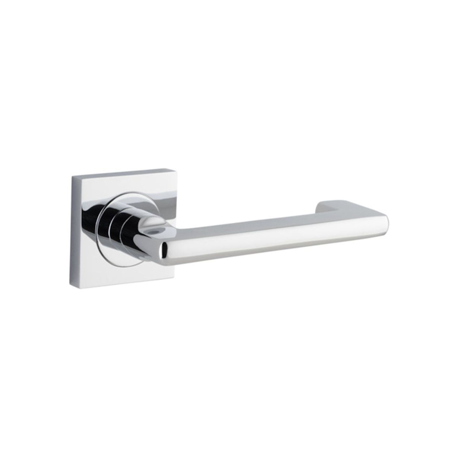 Iver Baltimore Return Door Lever Handle on Square Rose