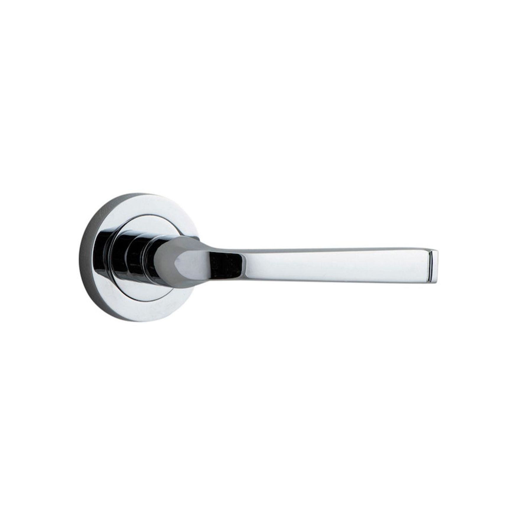 Iver Annecy Door Lever Handle on Round Rose